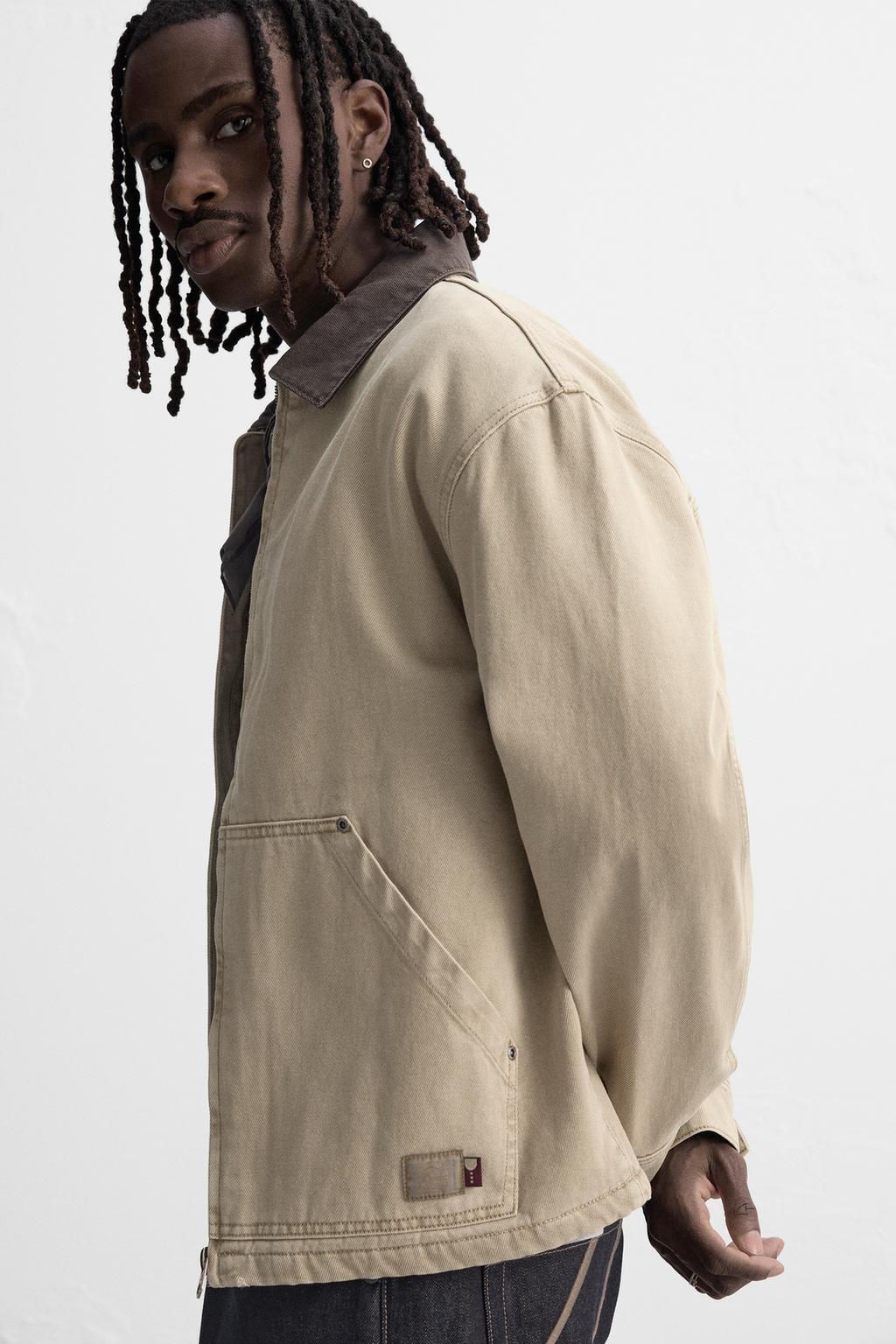 CONTRAST COLLAR JACKET - Zara фото 5