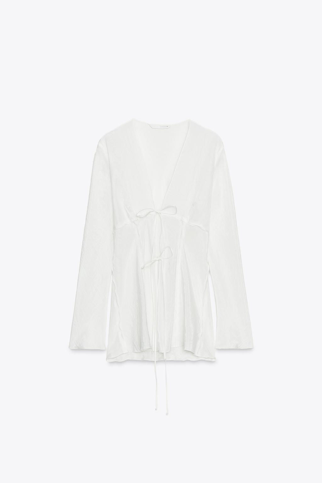 ZW COLLECTION BLOUSE WITH TIES - Zara фото 11