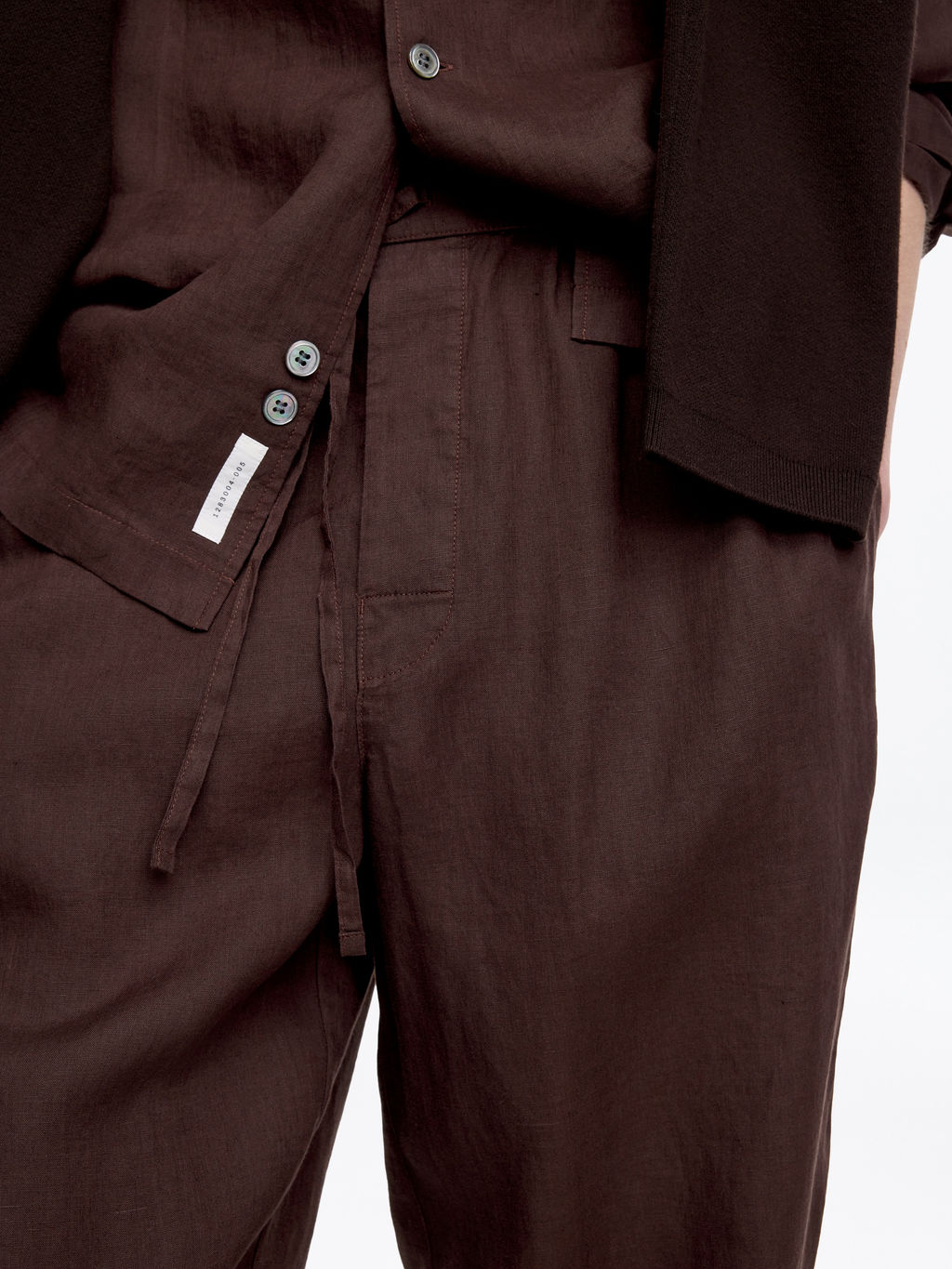 Pantalones de lino holgados - H&m фото 11