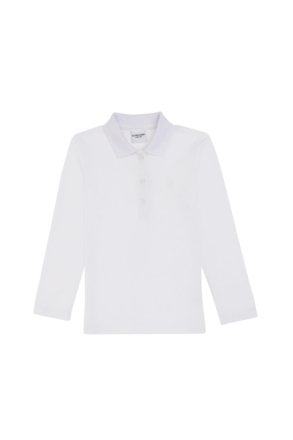 K_z _ocuk Beyaz Polo Yaka Basic Sweatshirt Sepette S_rpriz _ndirim - U.s. polo assn фото 4