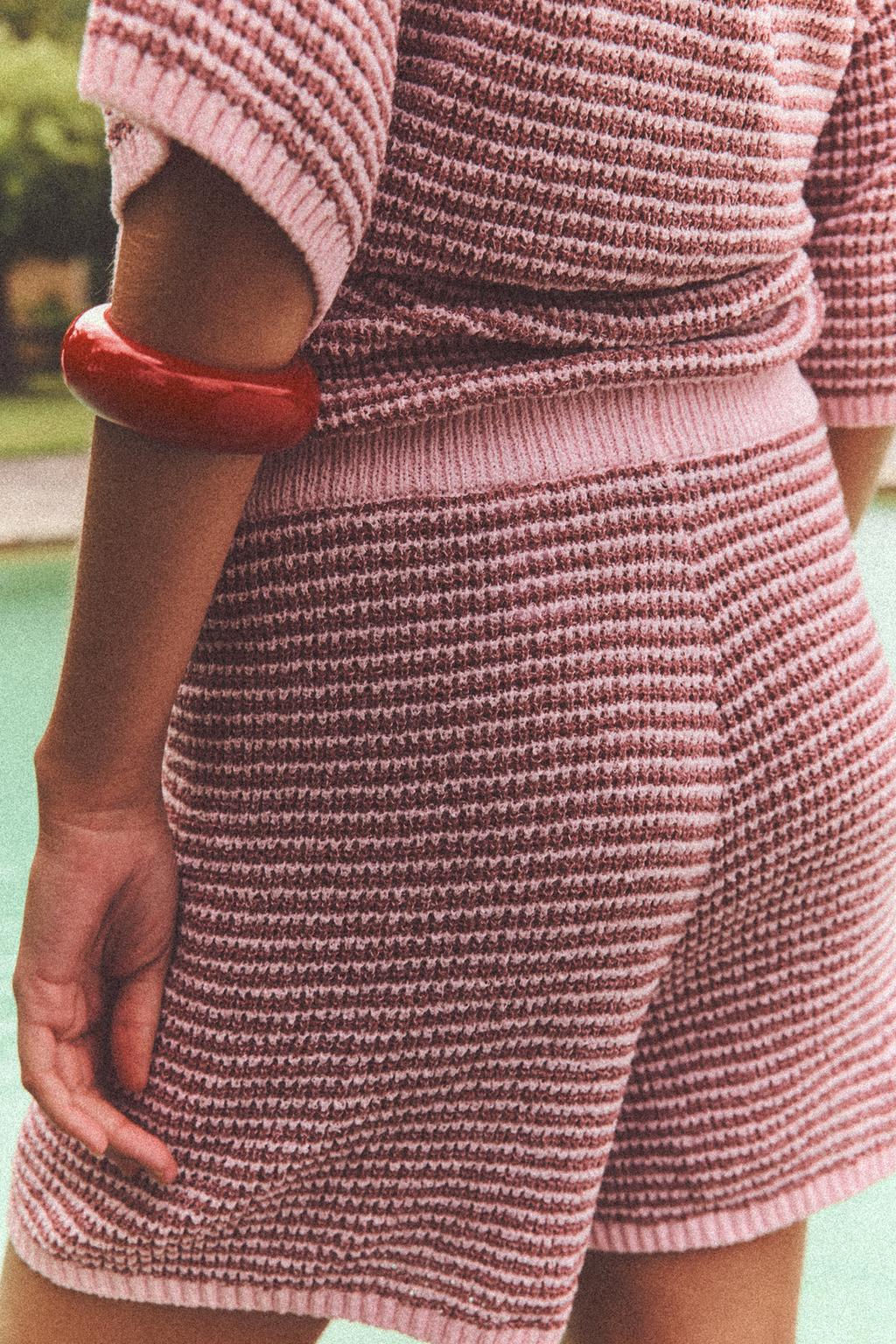 HIGH-WAIST KNIT SHORTS - Zara фото 3