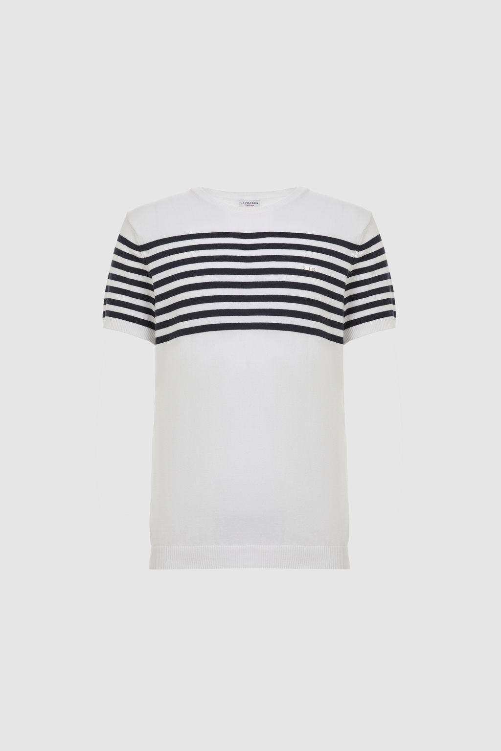 Erkek Slim Fit Bisiklet Yaka Beyaz Triko TiЕГrt - U.s. polo assn фото 7
