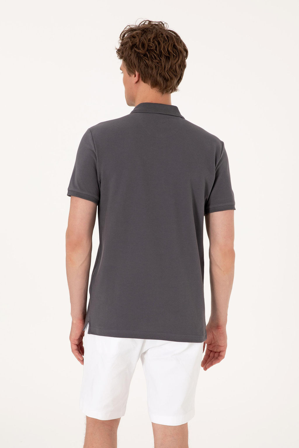 Erkek Slim Fit Polo Yaka Antrasit Basic Ti__rt Sepette S_rpriz _ndirim - U.s. polo assn фото 5