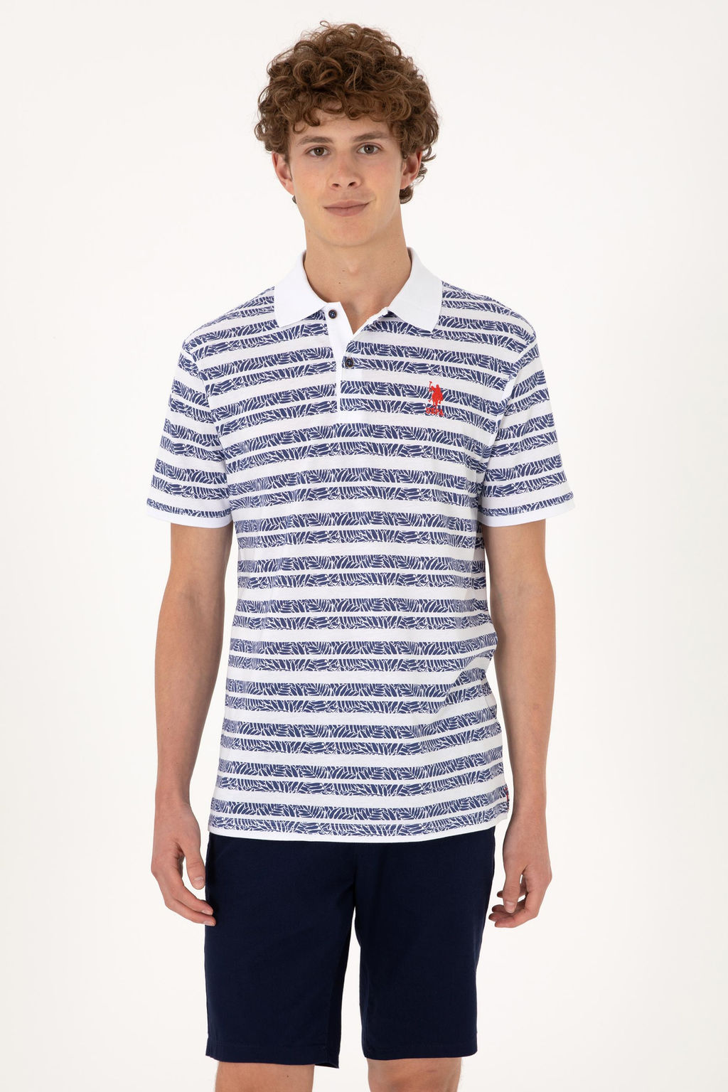 Erkek Regular Fit Polo Yaka A__k Lacivert Ti__rt Sepette S_rpriz _ndirim - U.s. polo assn фото 3