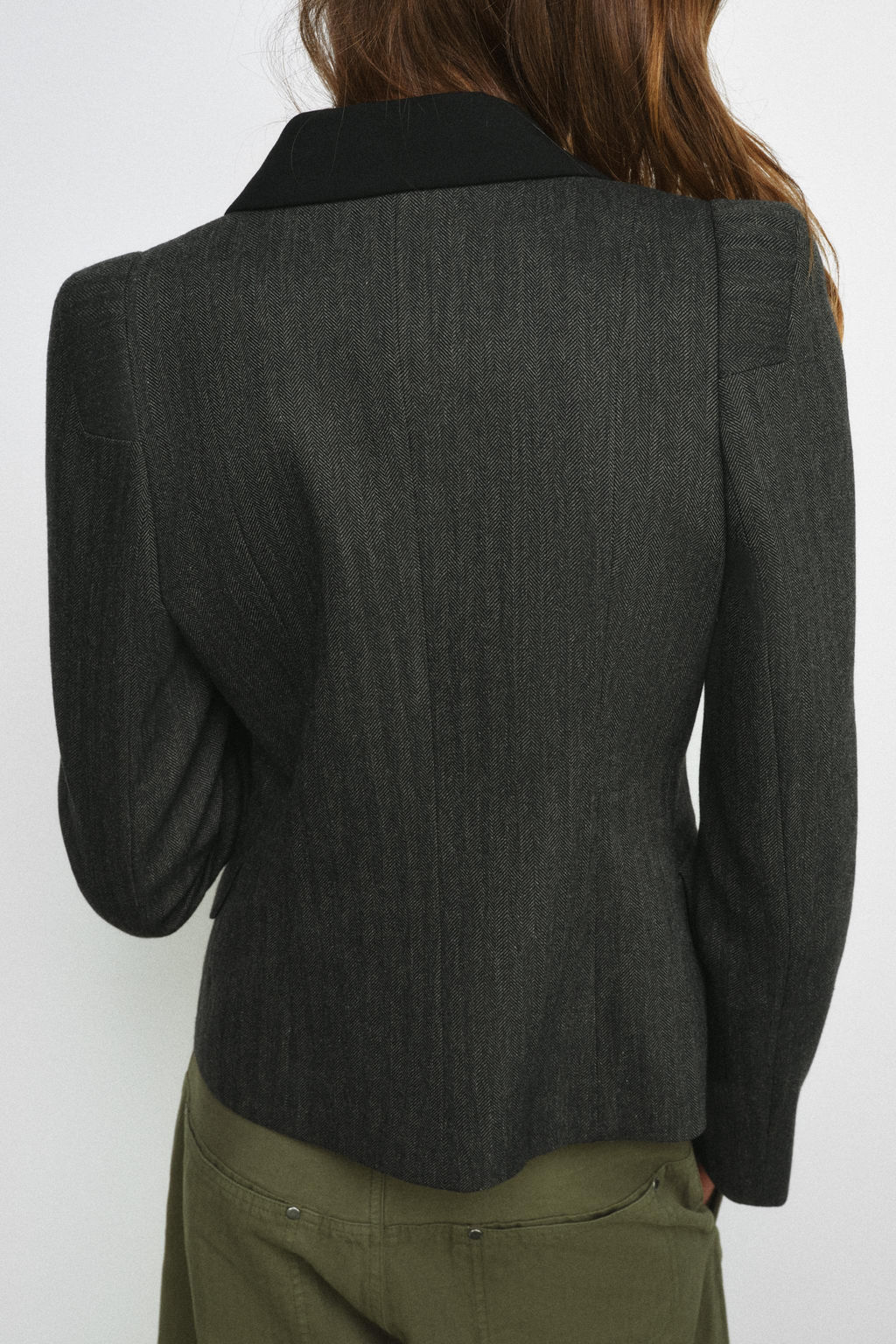 ZW COLLECTION COMBINED HERRINGBONE BLAZER - Zara фото 3
