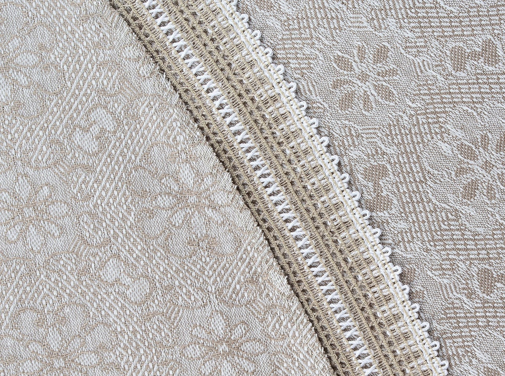 25С12-ШР 157*250 Скатерть Ирина цв. 133 рис. 73 беж - Текс-дизайн фото 3