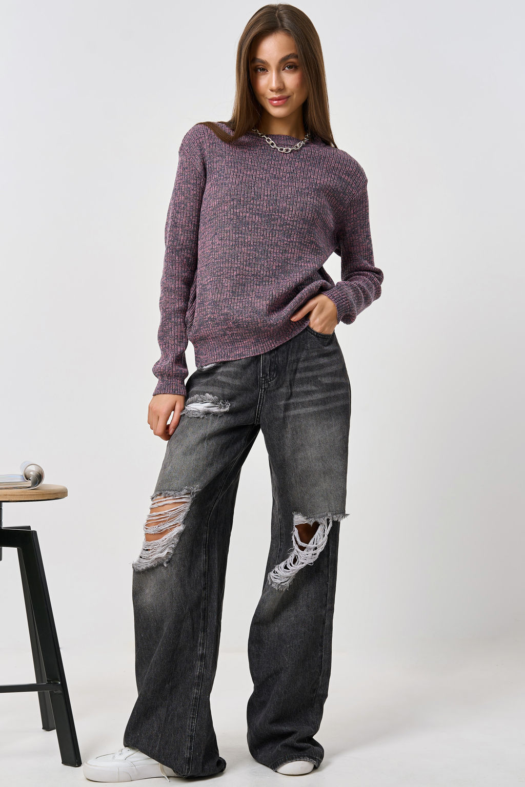 Джемпер вязаный свободный мод. 9324 - Fly фото 37