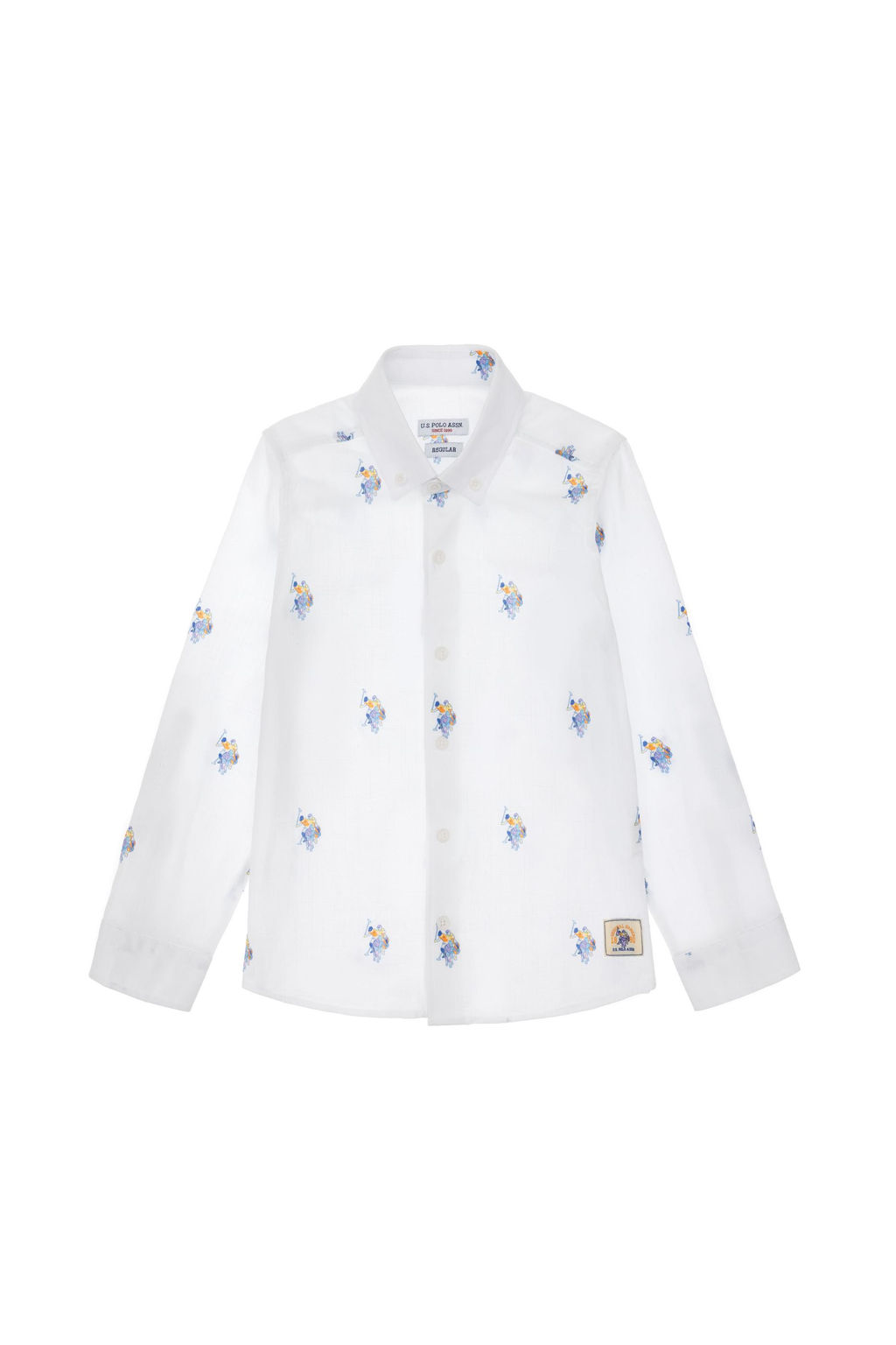 Erkek _ocuk Beyaz Uzun Kollu G_mlek Sepette S_rpriz _ndirim - U.s. polo assn фото 2
