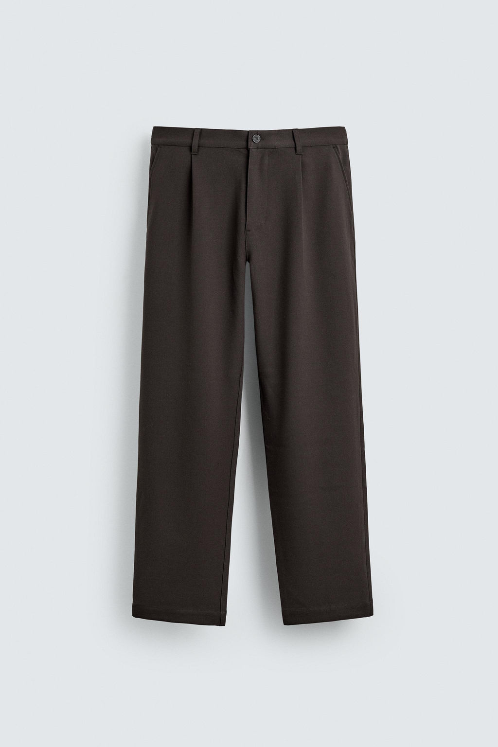 PLEATED TEXTURED TROUSERS