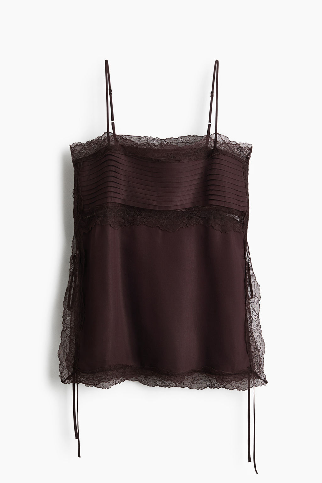 Top de tirantes espagueti con detalles de encaje - H&m фото 2