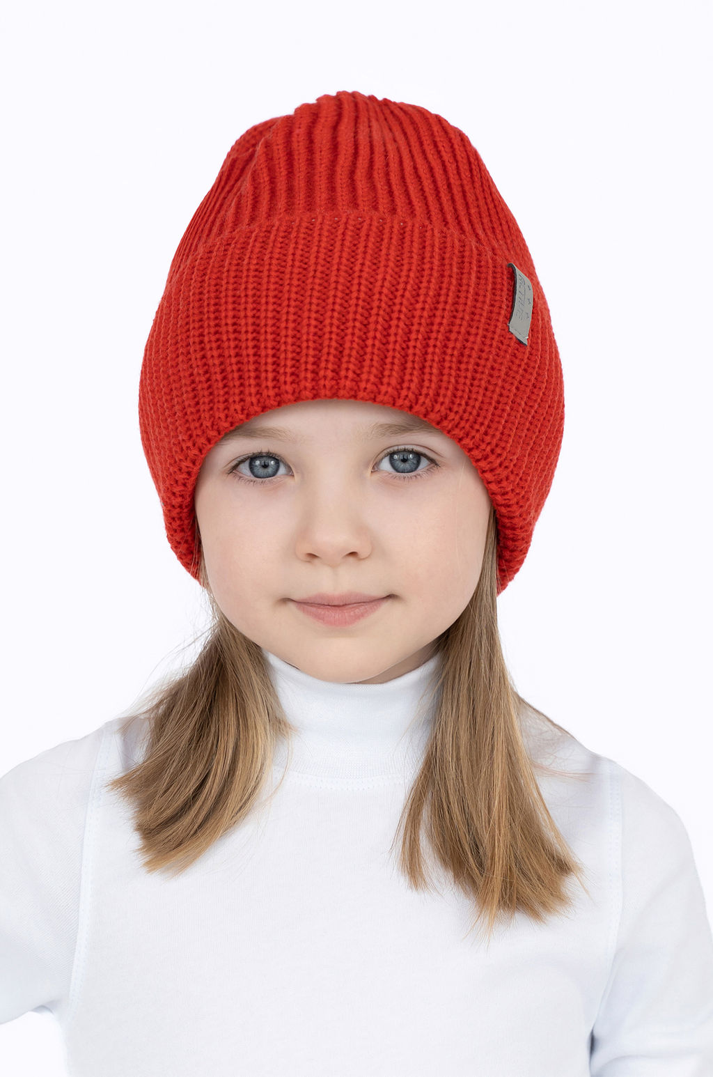 Шапка вязаная Ш-113 красная (52-54)