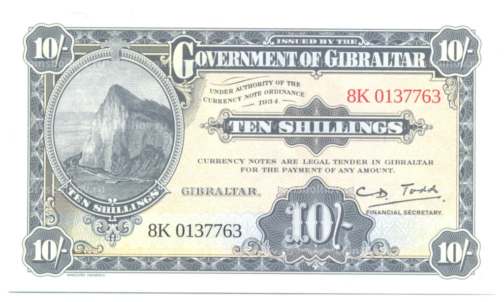 10 шиллингов 1934 года (2018) Гибралтар