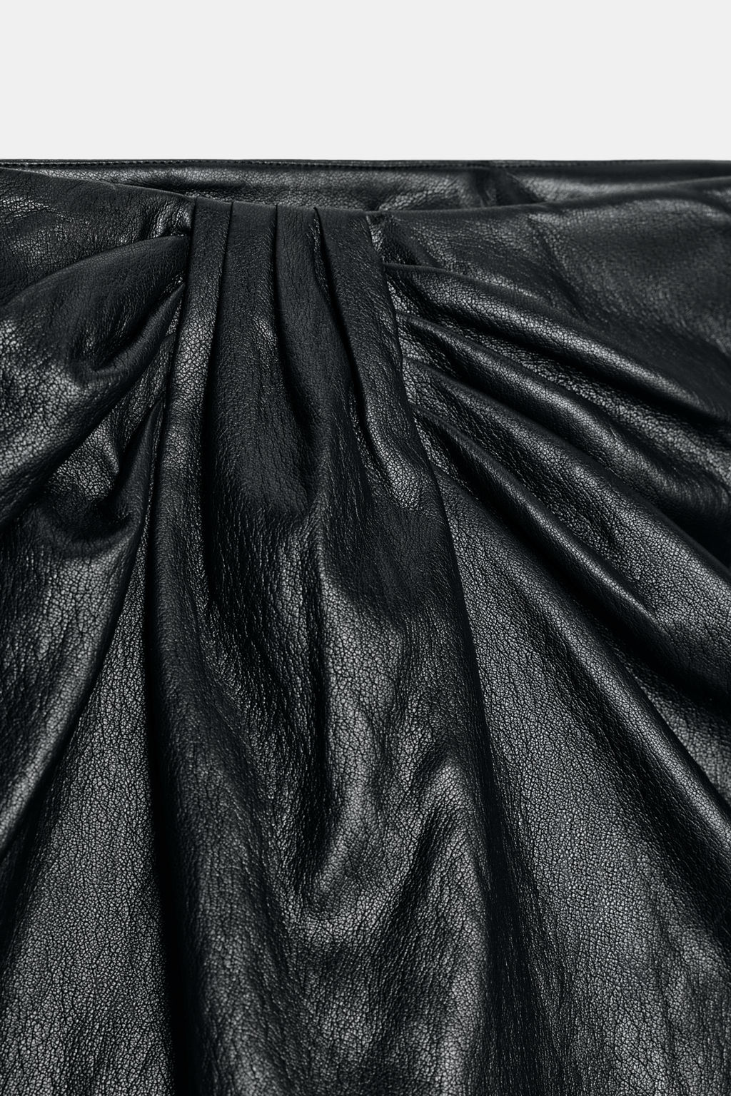 FAUX LEATHER RUCHED SKORT - Zara фото 9