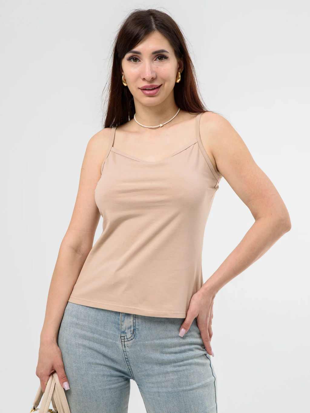 94% ХЛОПОК + 6% ЛАЙКРА Майка женская - Оптима фото 9