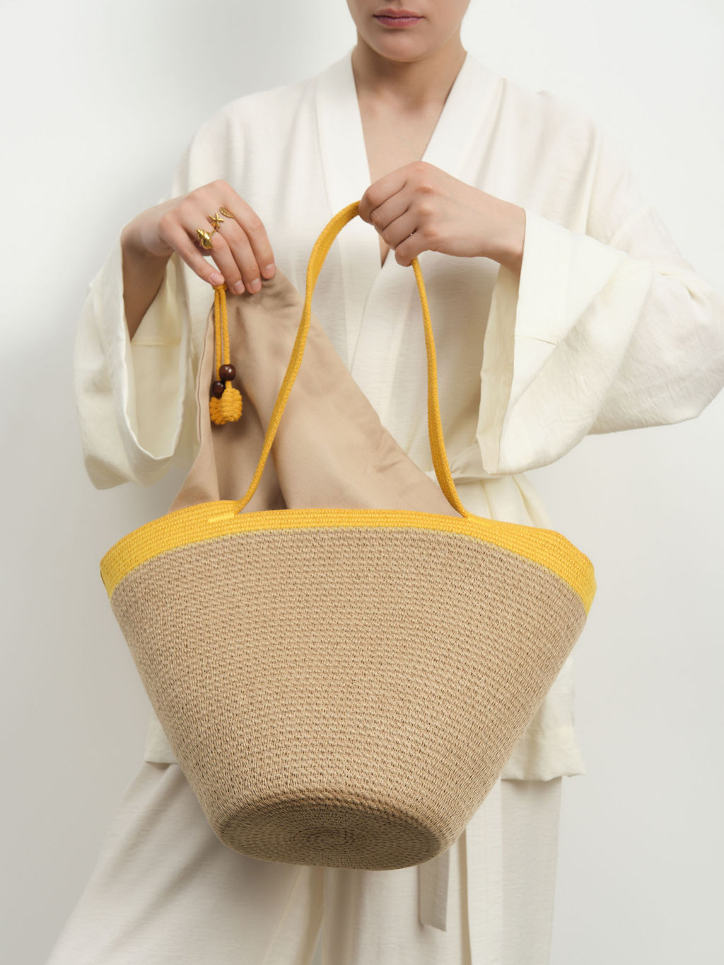 Сумка из джута Alexa желтая