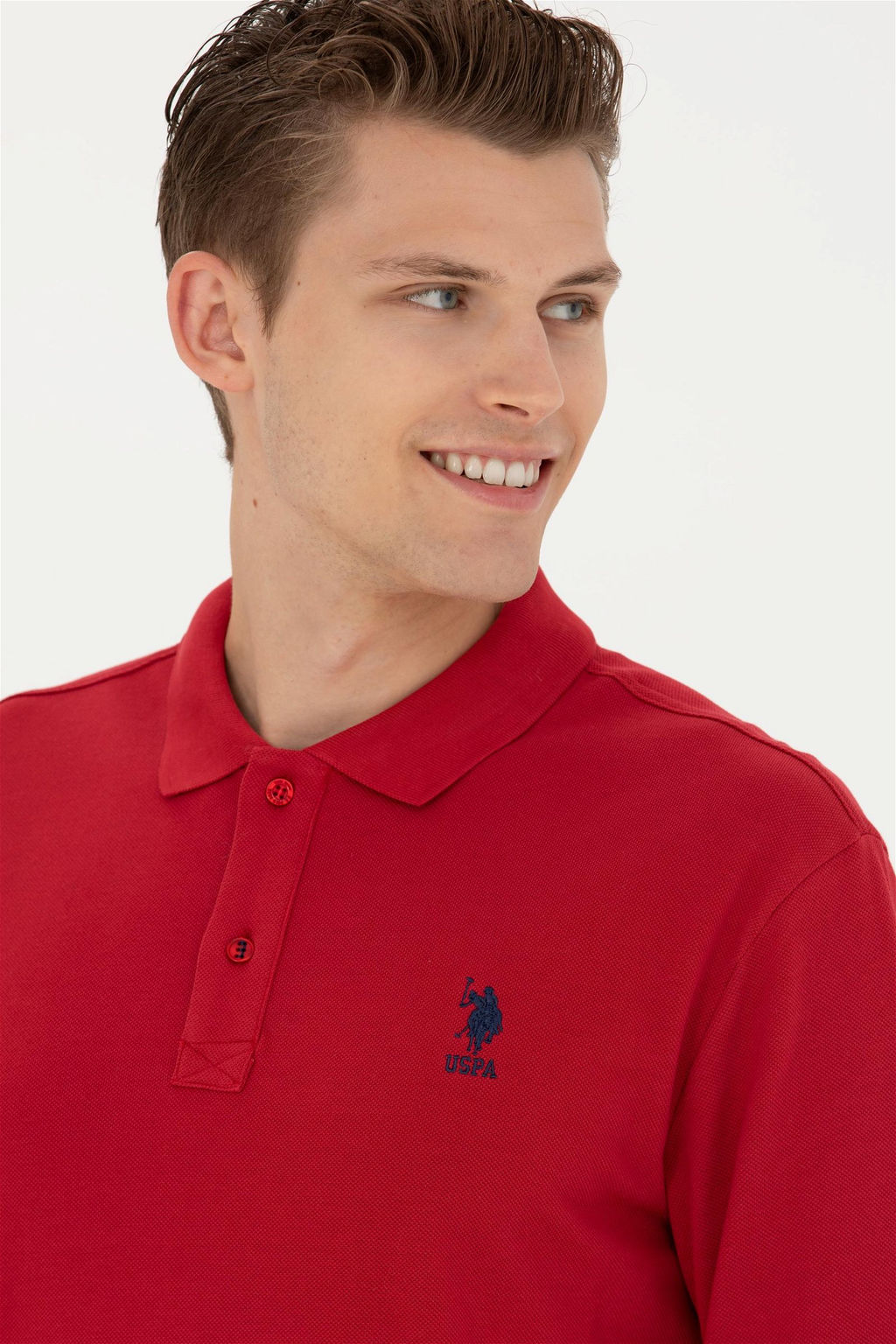 U. S. Polo Assn / Мужской красный базовый свитшот - U.s. polo assn фото 2