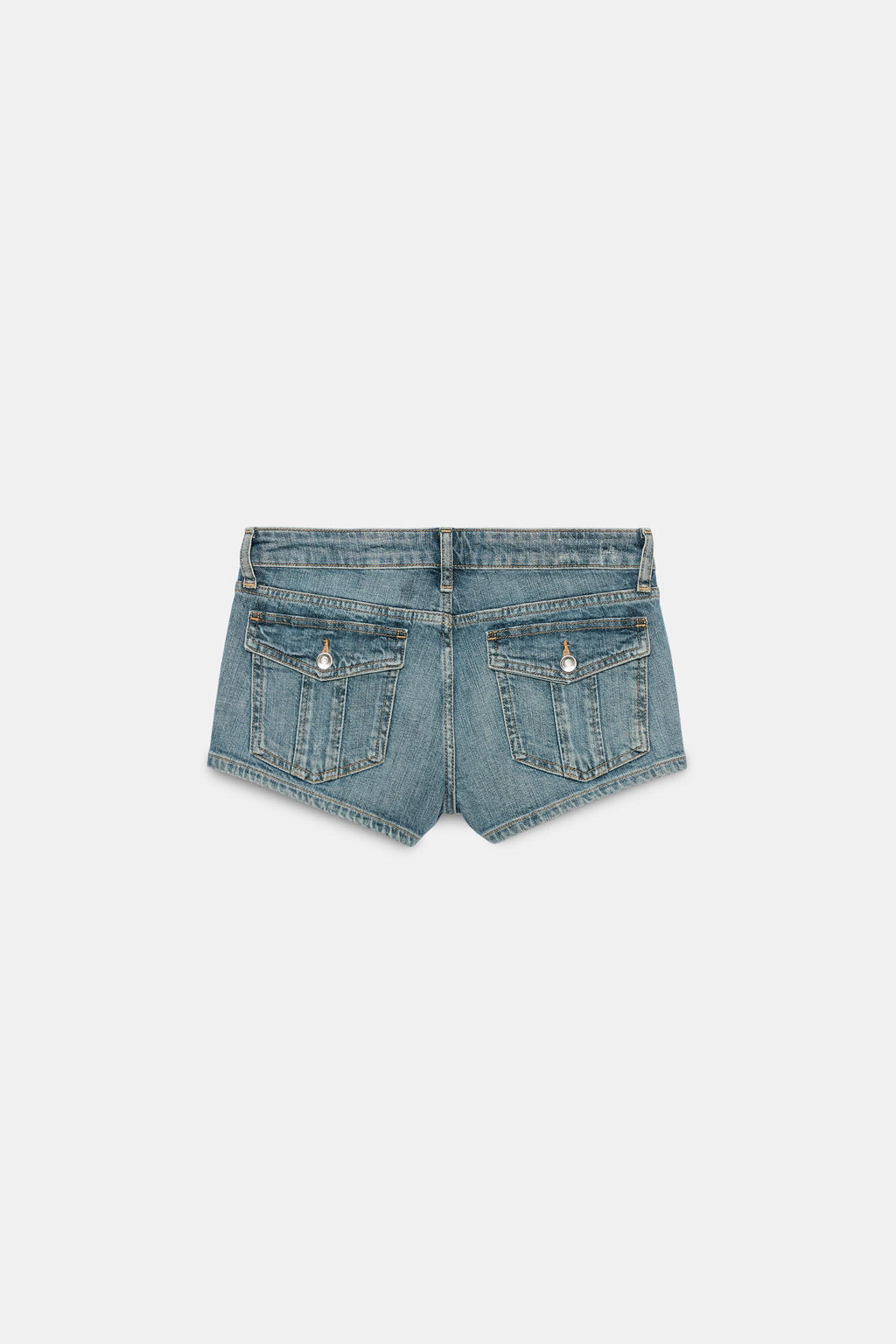 SHORTS MINI DENIM TRF TIRO BAJO / Azul - Zara фото 3