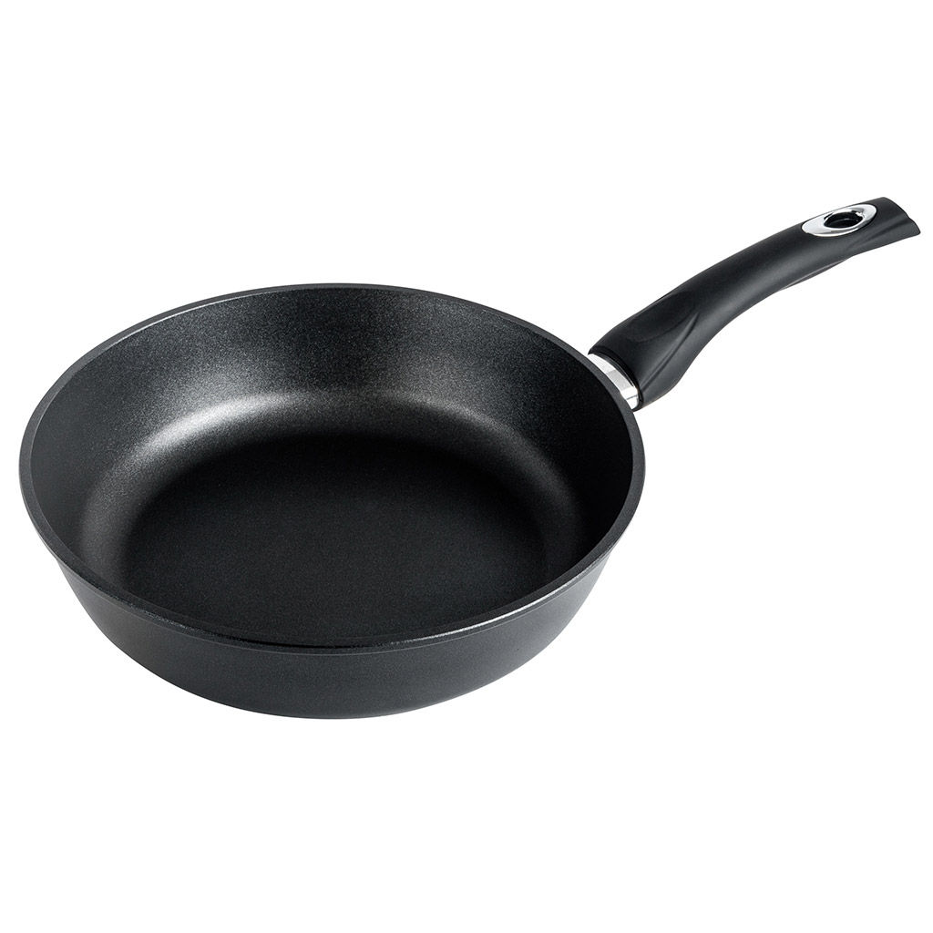 Сковорода с тефлоновым покрытием д24см Классик, h6,5см, s0,4см, ручка из термостойкого пластика (Россия)