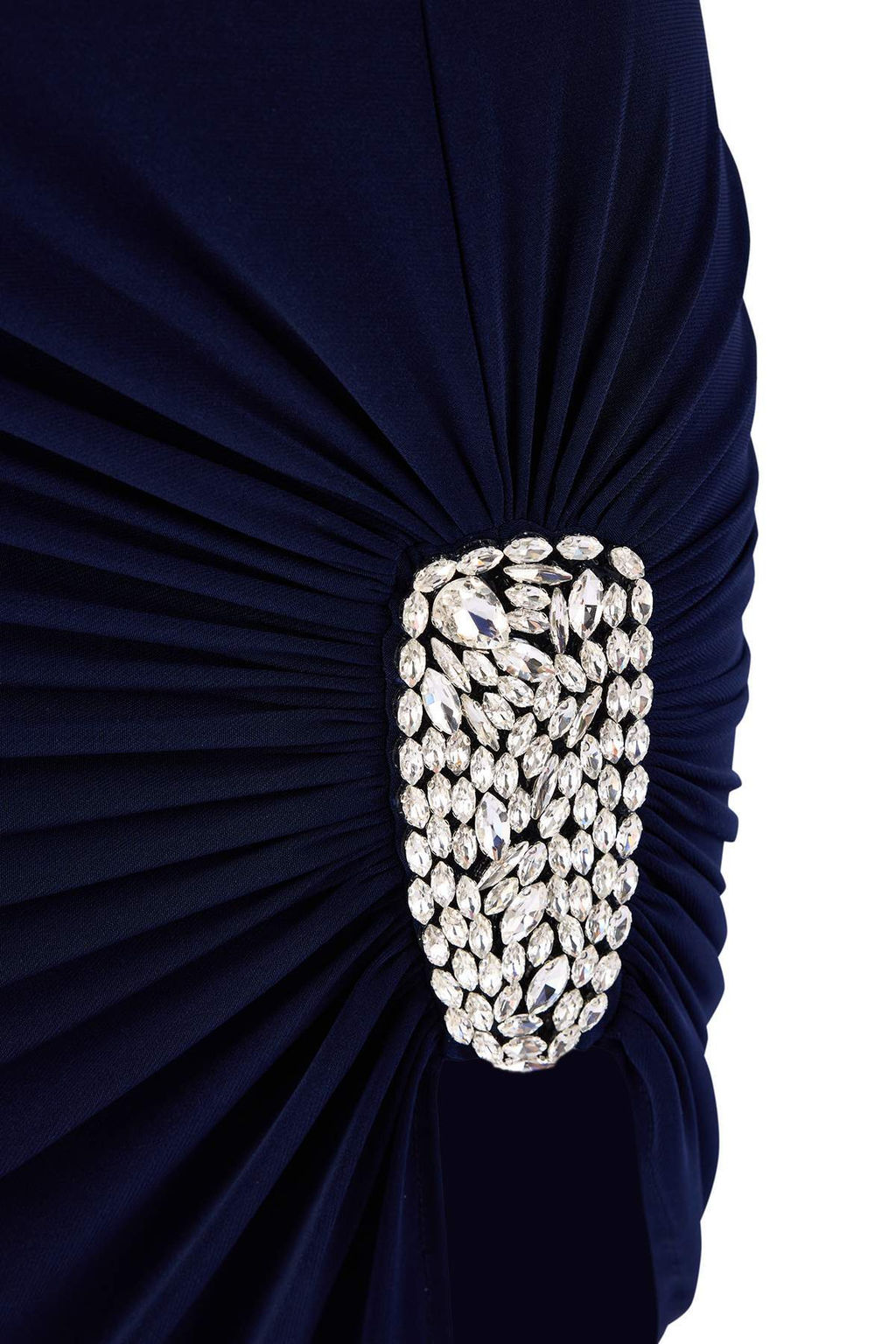 Lacivert Aksesuar Detayl? Asimetrik Midi Elbise TPRSS26EL00005 - Trendyolmilla фото 6