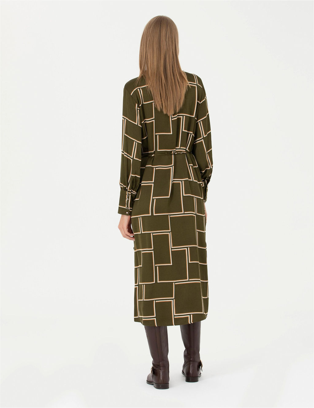 Kahverengi Comfort Fit Dokuma Elbise - Pierre cardin фото 5