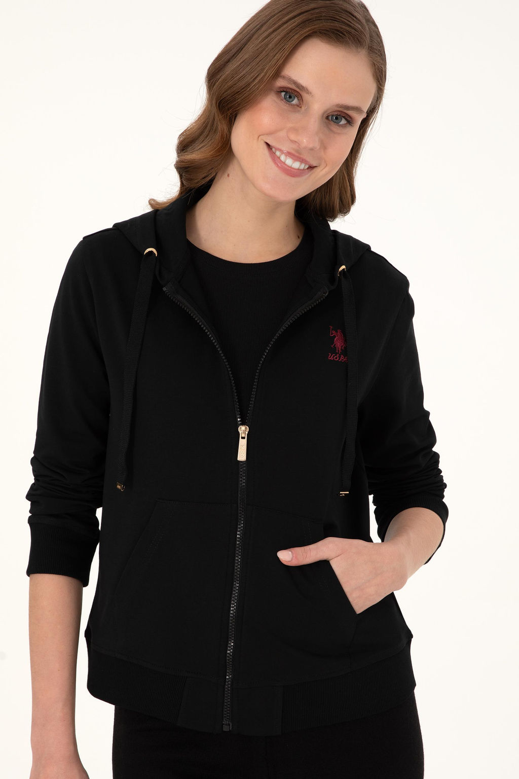 Женский черный свитшот Неожиданная скидка в корзине - U.s. polo assn фото 3
