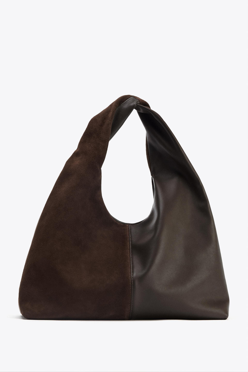 CONTRAST LEATHER SHOULDER BAG - Zara фото 4