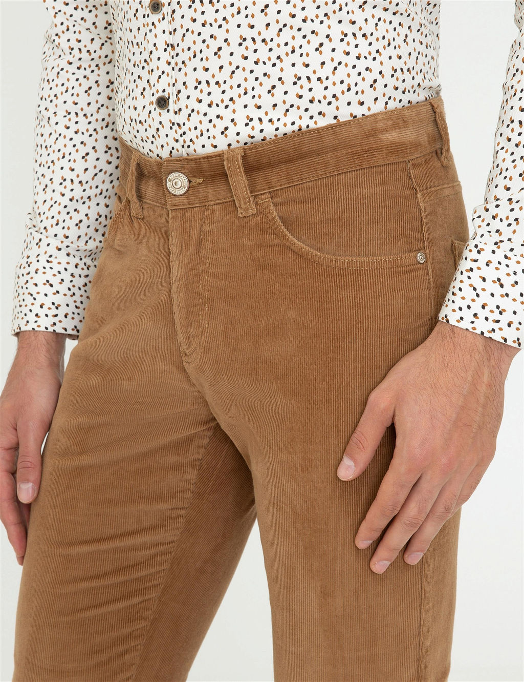 Taba Slim Fit Kadife Kanvas Pantolon - Pierre cardin фото 5