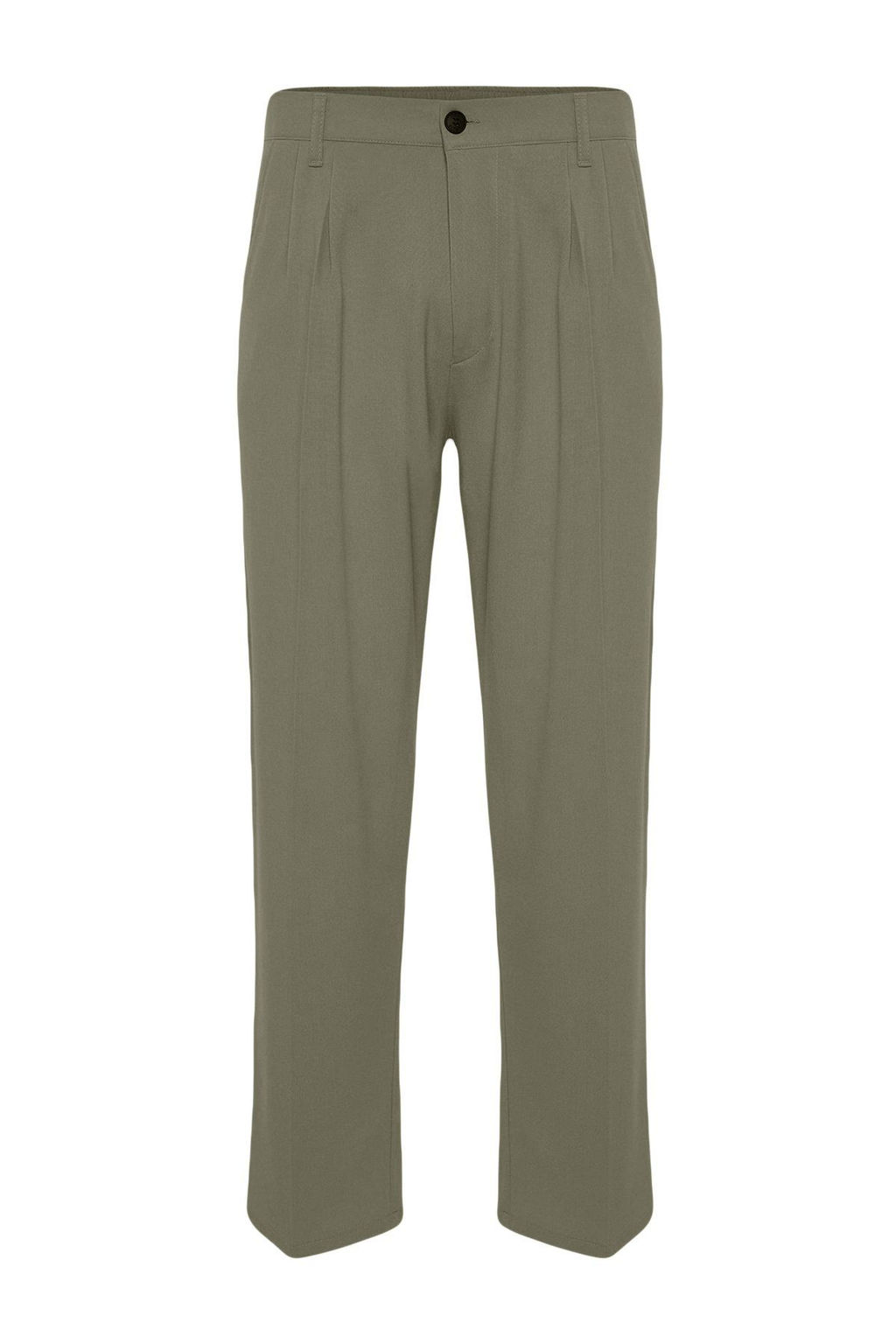 Haki Pileli Klasik Baggy Fit Kumas Pantolon TMNSS24PL00024