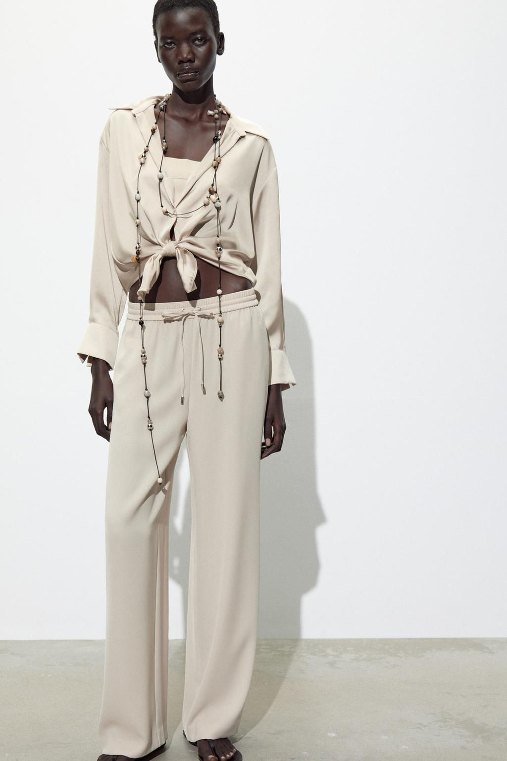 FLOWING PYJAMA-STYLE TROUSERS - Zara фото 16