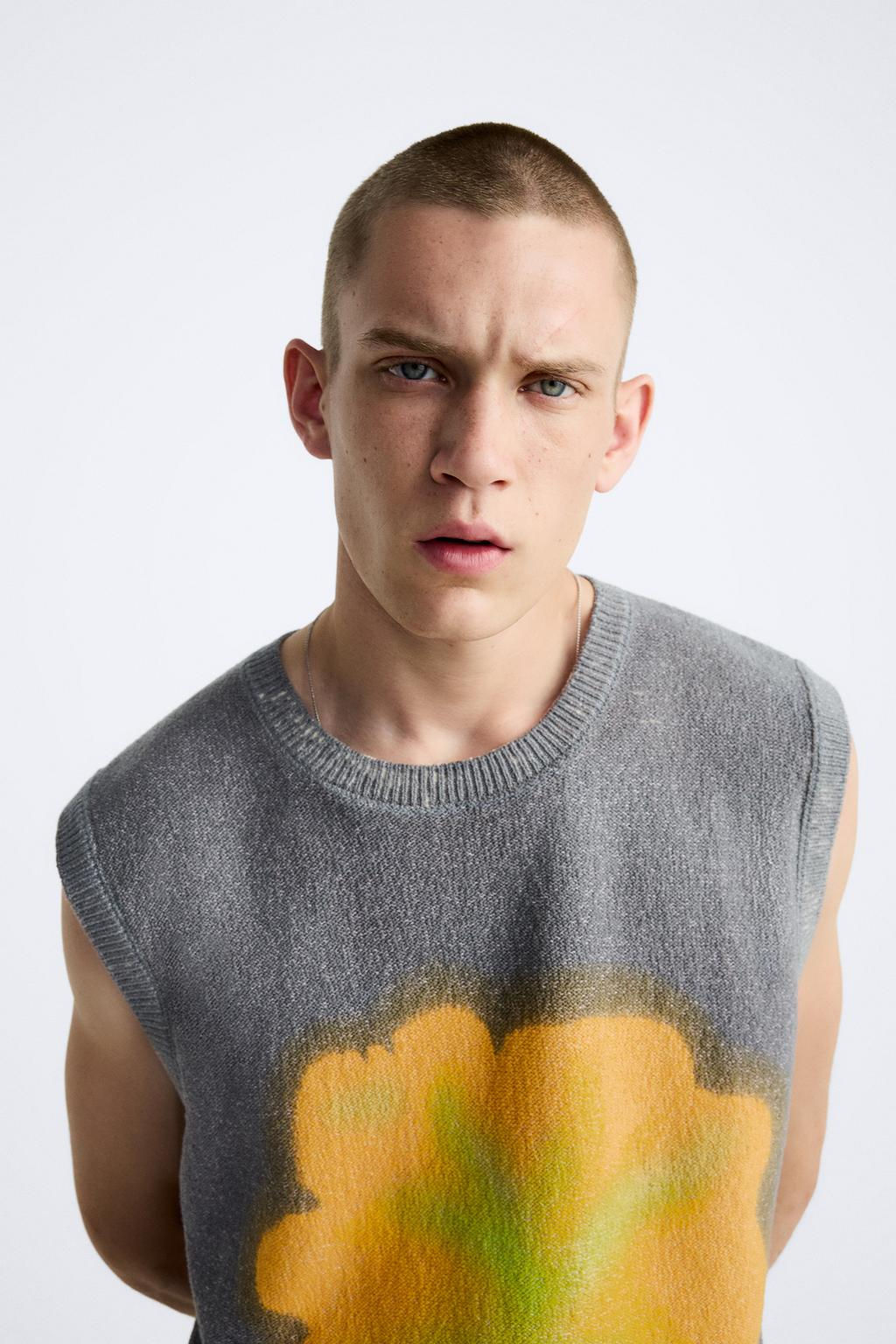 SPRAY PRINT KNIT VEST - Zara фото 2