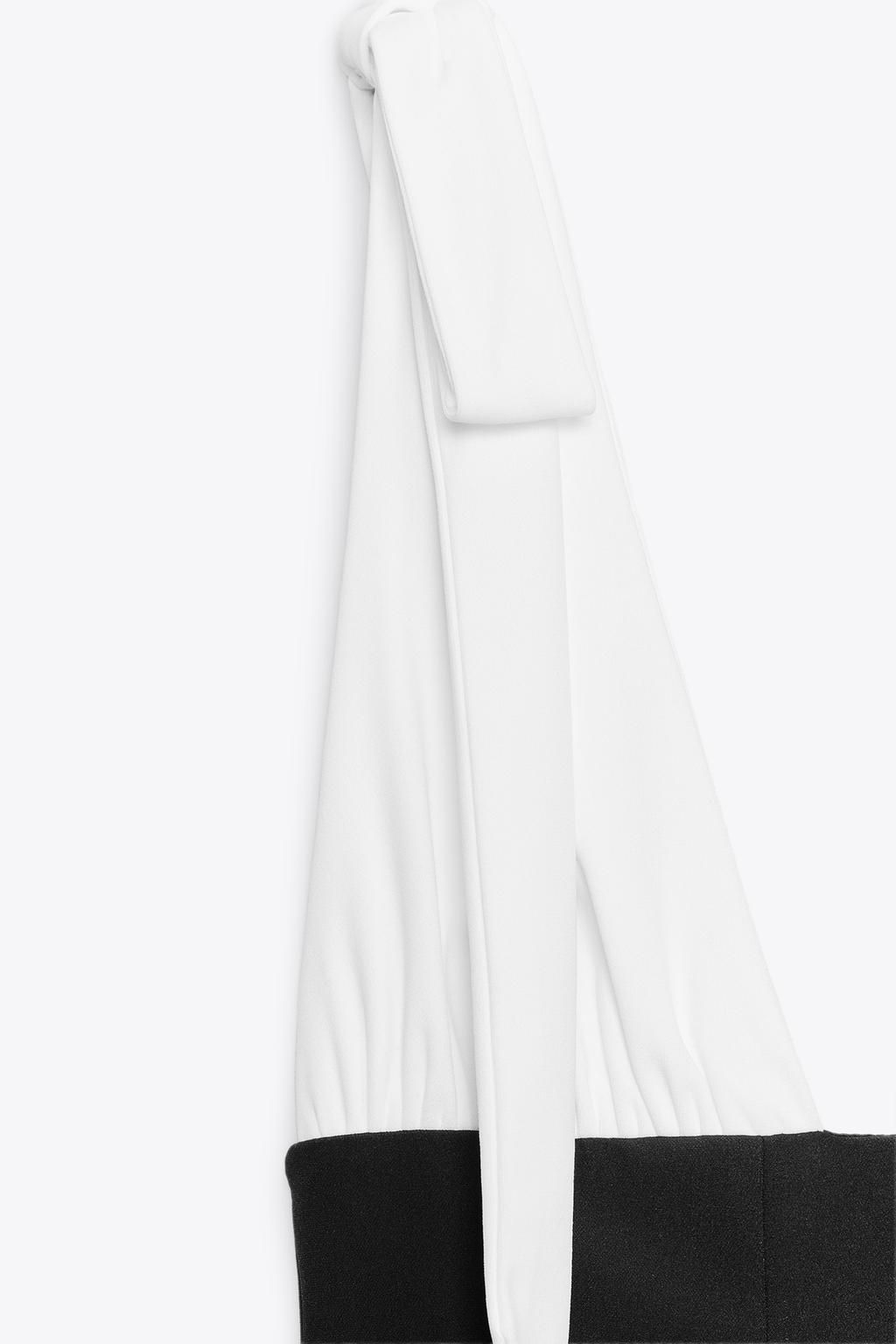 CONTRASTING SHORT DRESS WITH BOWS - Zara фото 17