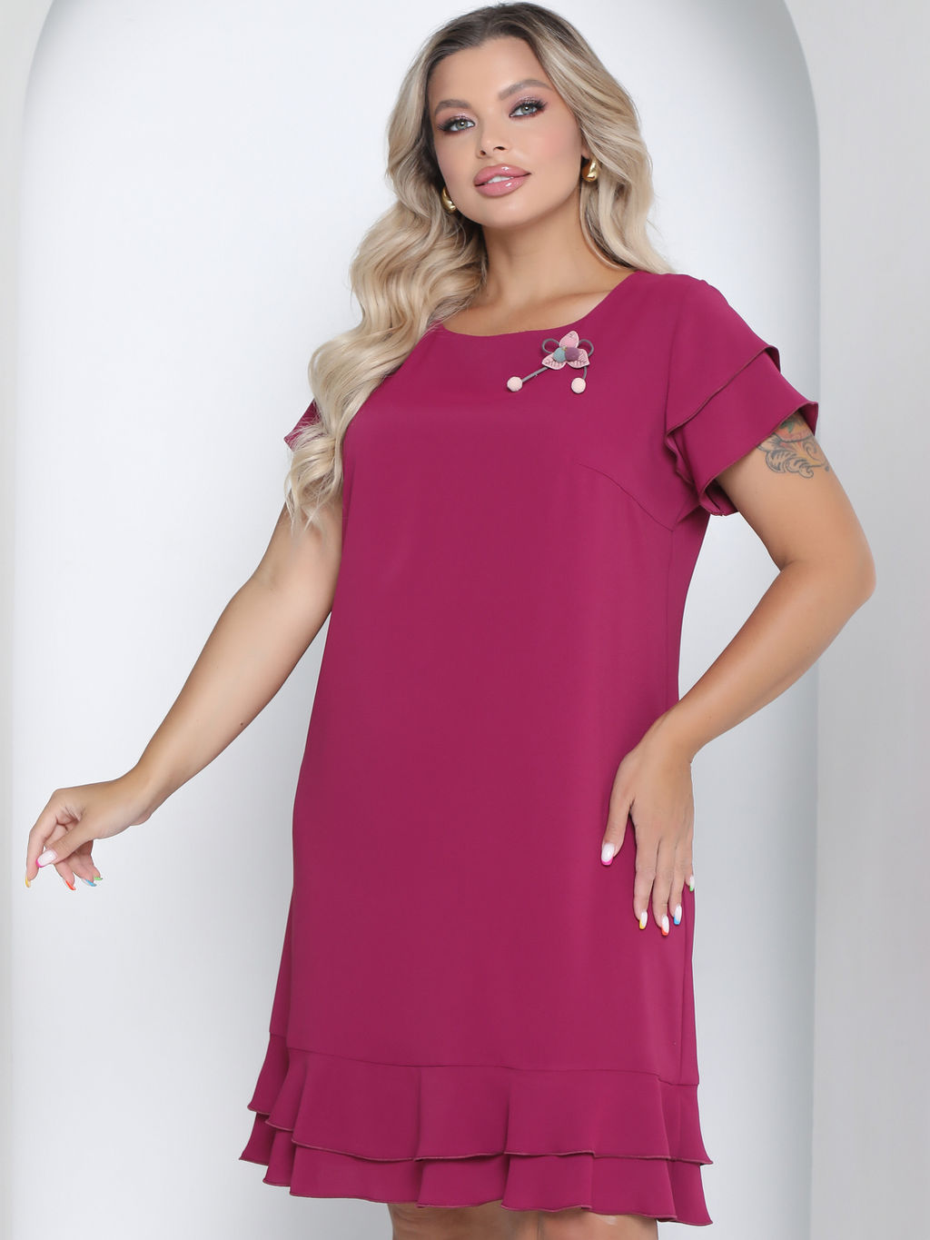 Платье П-2201/9 Цвет:фуксия - Леди агата фото 7