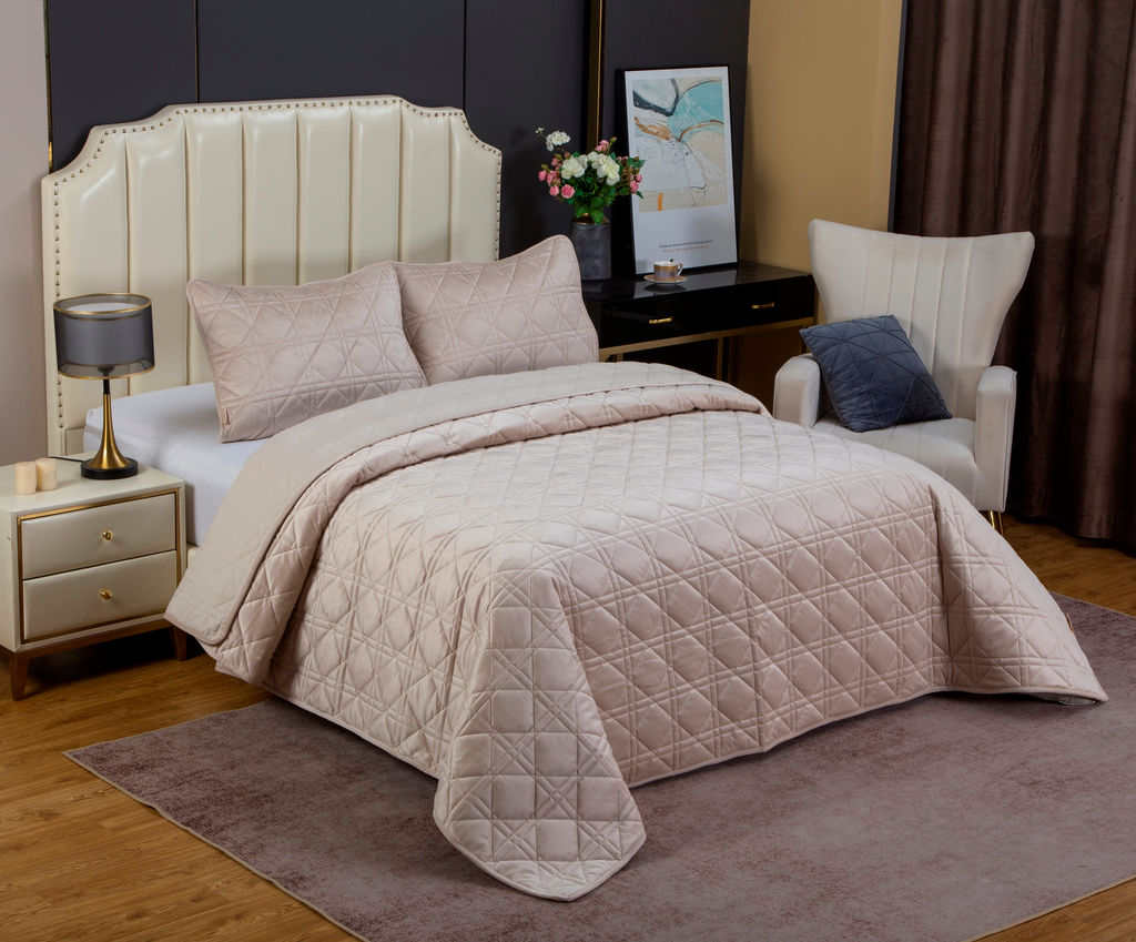 Стеганное покрывало Dori (айвори) 240х260см (1), 50х70см (2) - Kazanov.a. фото 2