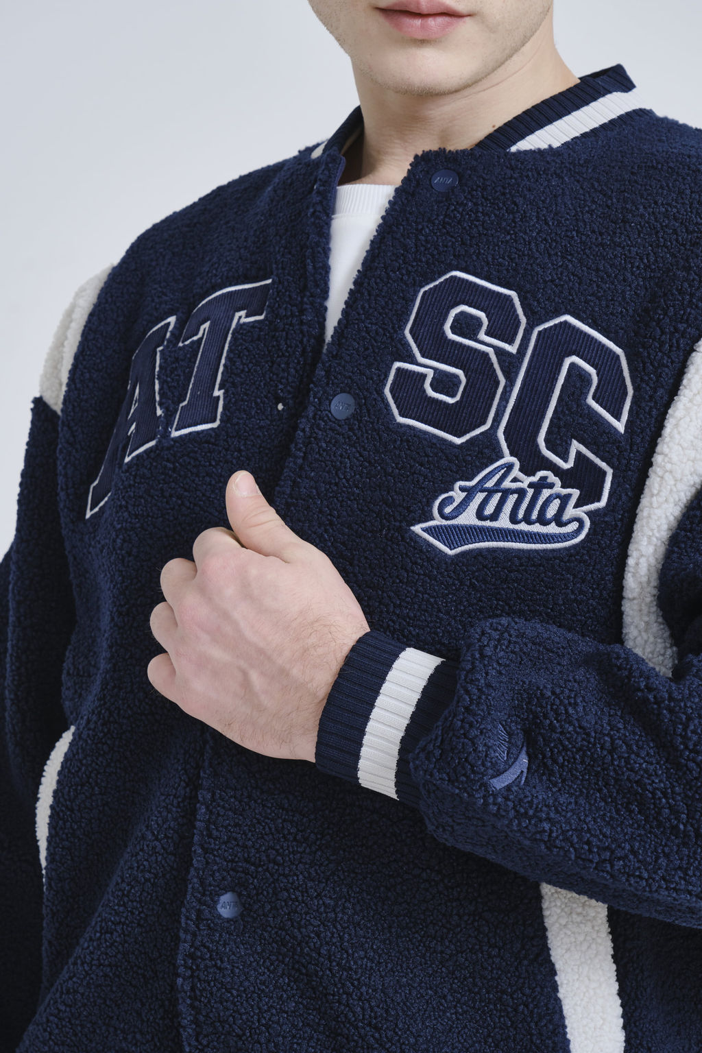 Бомбер с флисом Синий - Anta фото 4