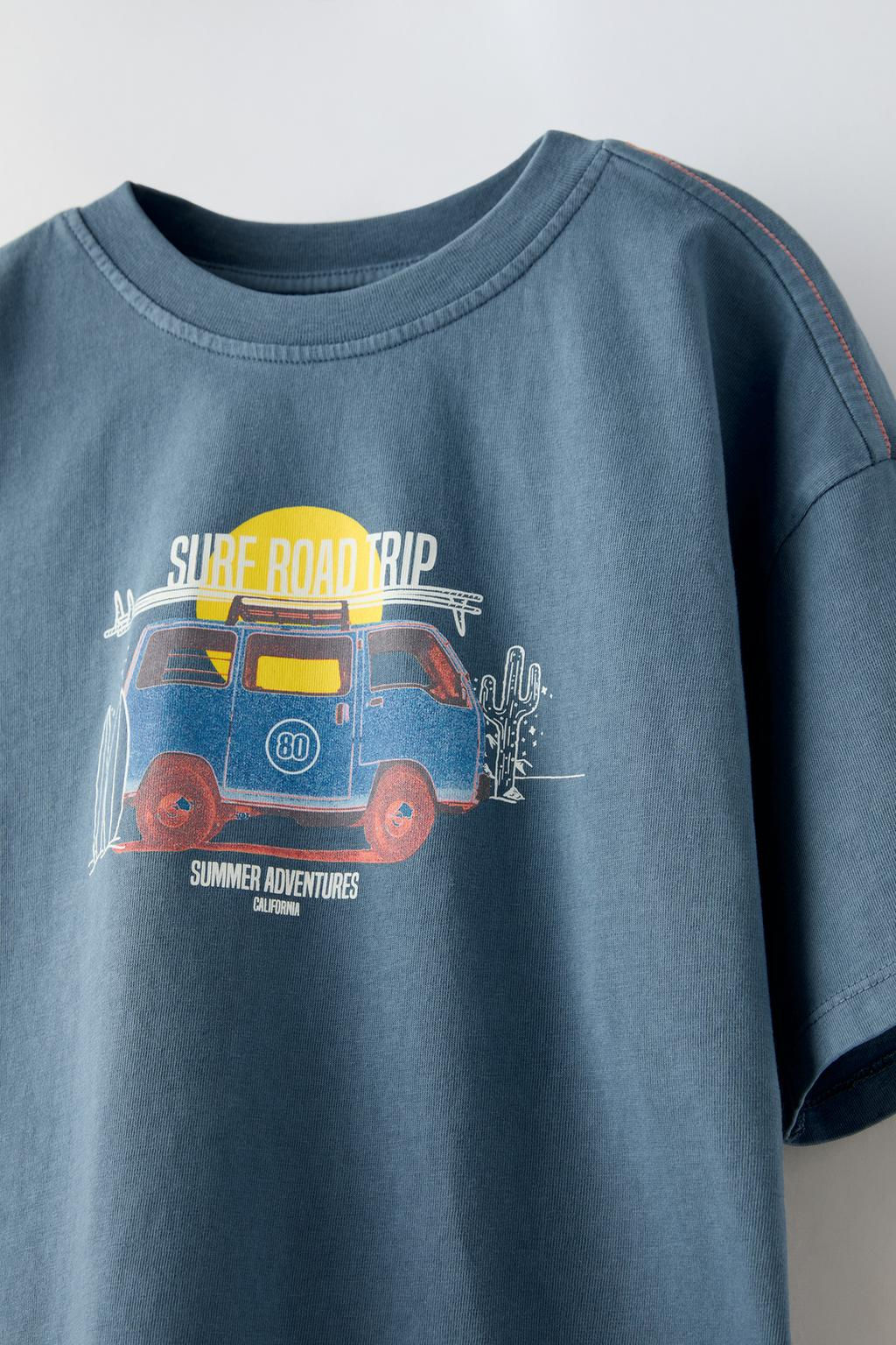 SURF ROAD TRIP T-SHIRT - Zara фото 5