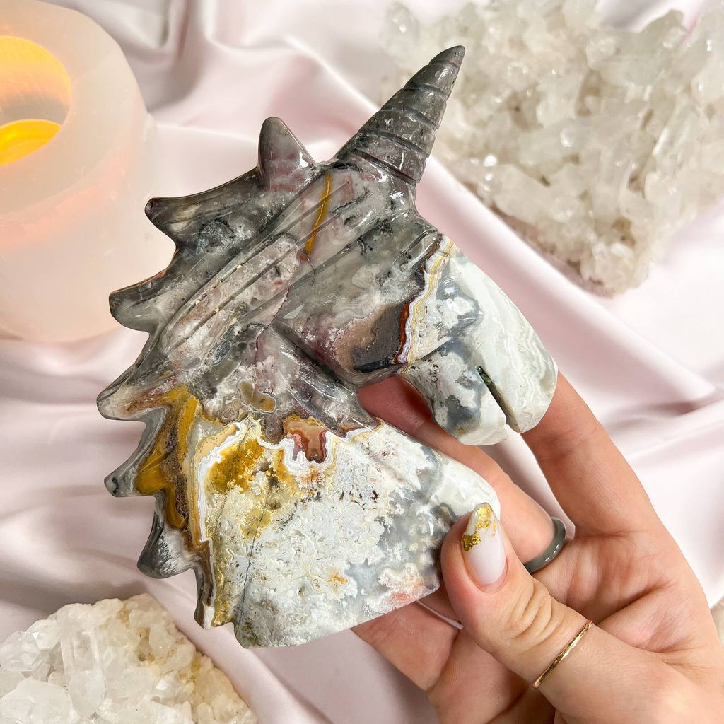 Единорог резной из Агата - Радуга самоцветов фото 4