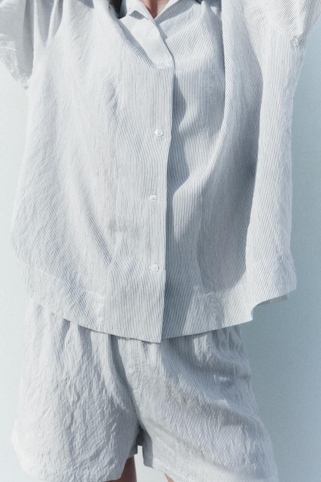 STRIPED OVERSIZE SHIRT - Zara фото 5