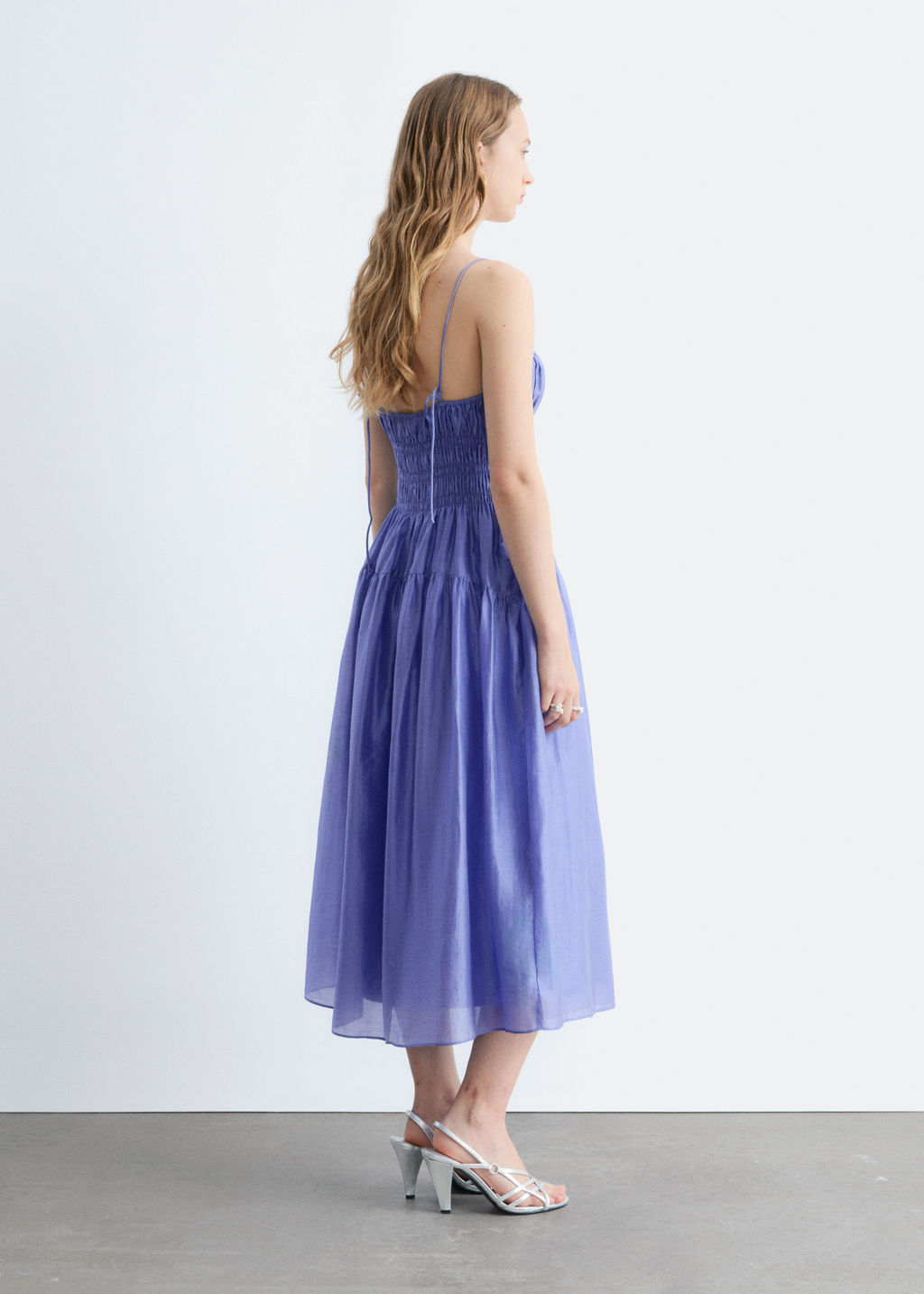 Vestido midi fruncido - H&m фото 3