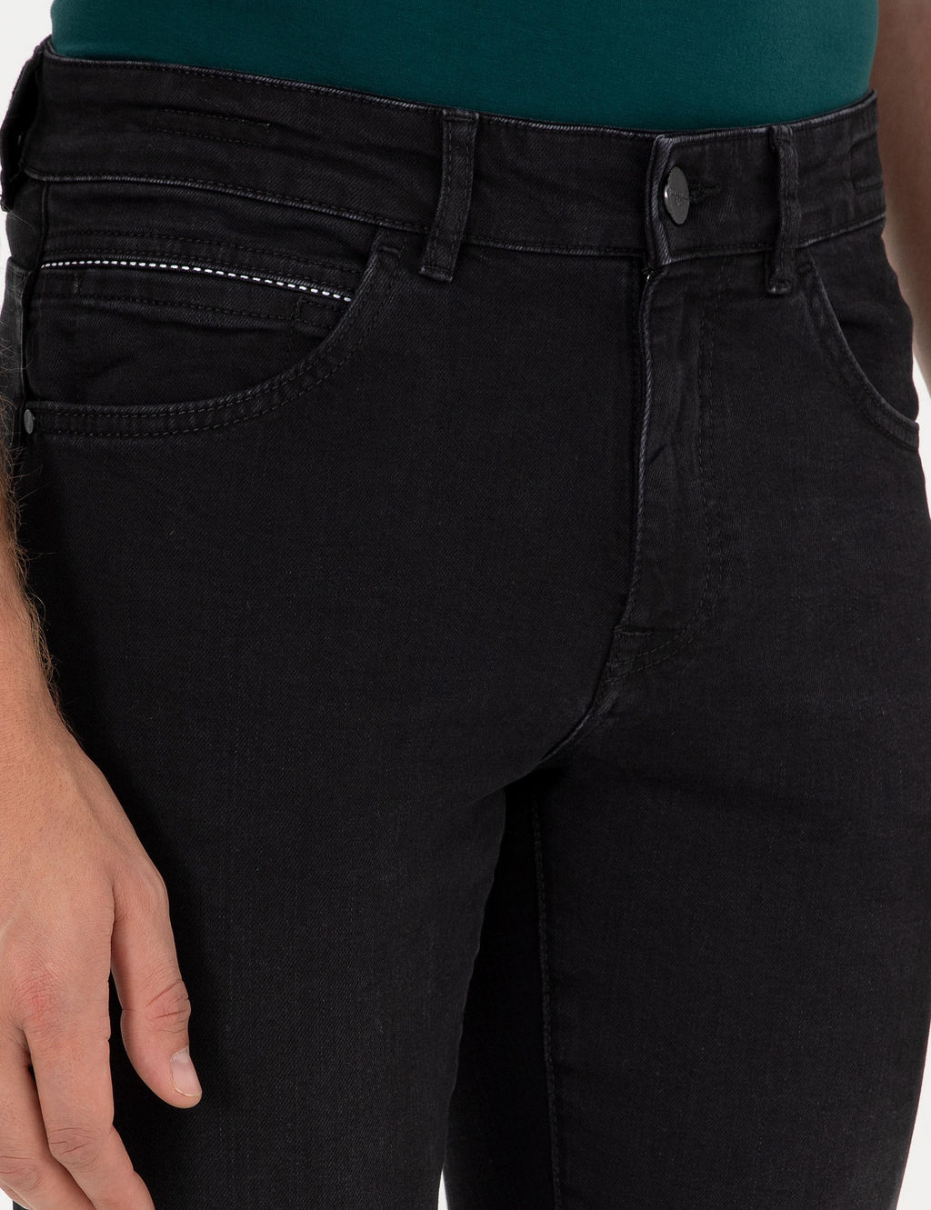 Siyah Slim Fit Jean Pantolon