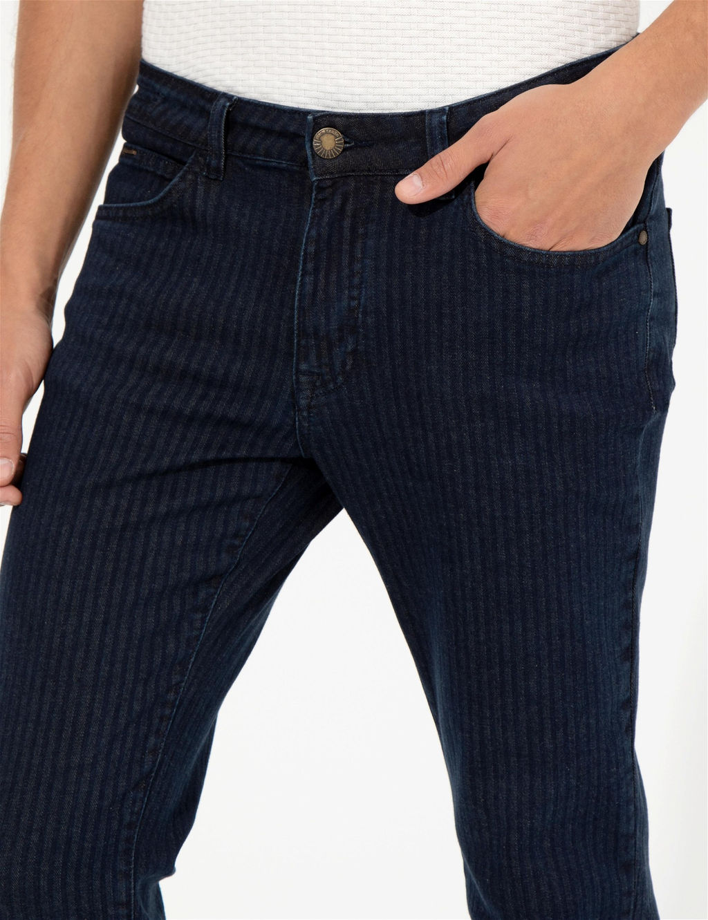 Lacivert Slim Fit Jean Pantolon - Pierre cardin фото 6