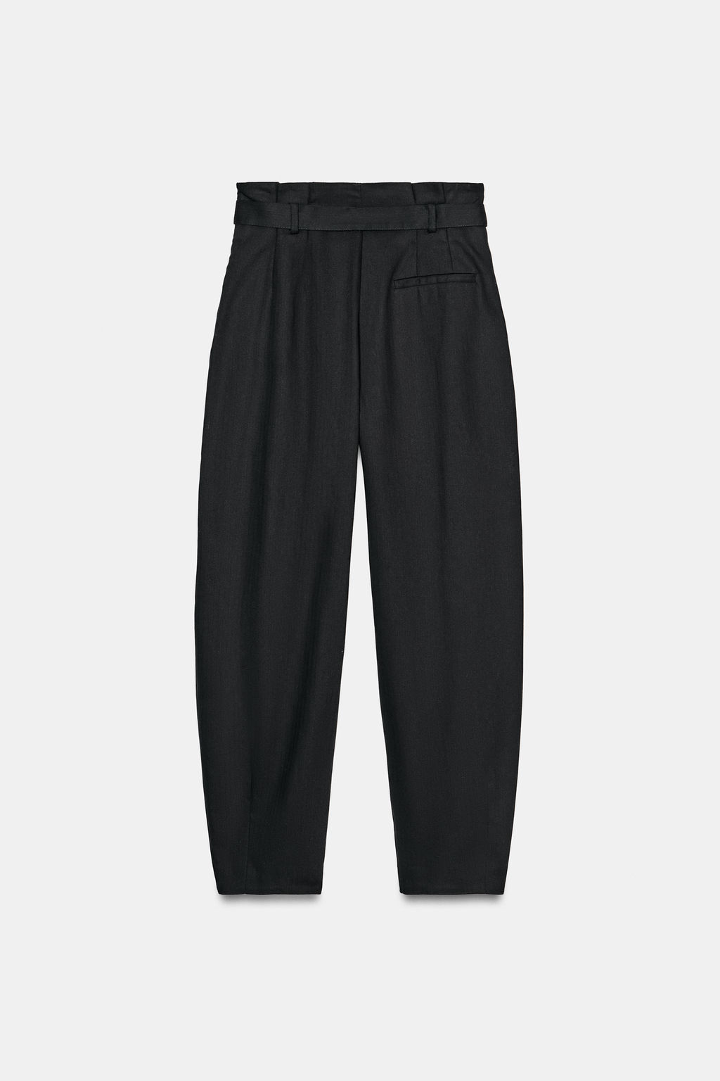 PANTAL?N PAPERBAG CINTUR?N / Azul noche - Zara фото 9