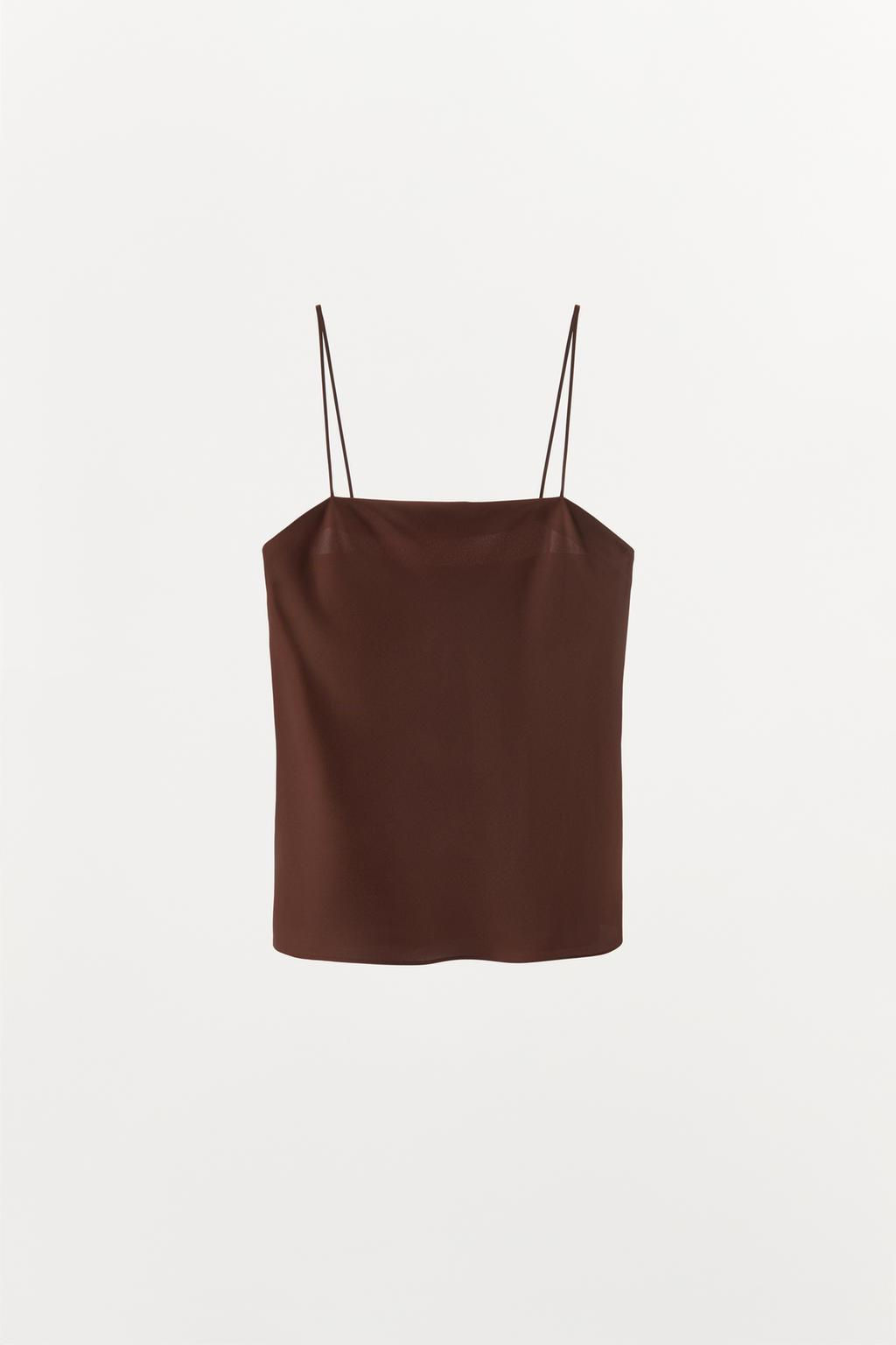 SILK STRAPPY TOP - Zara фото 5