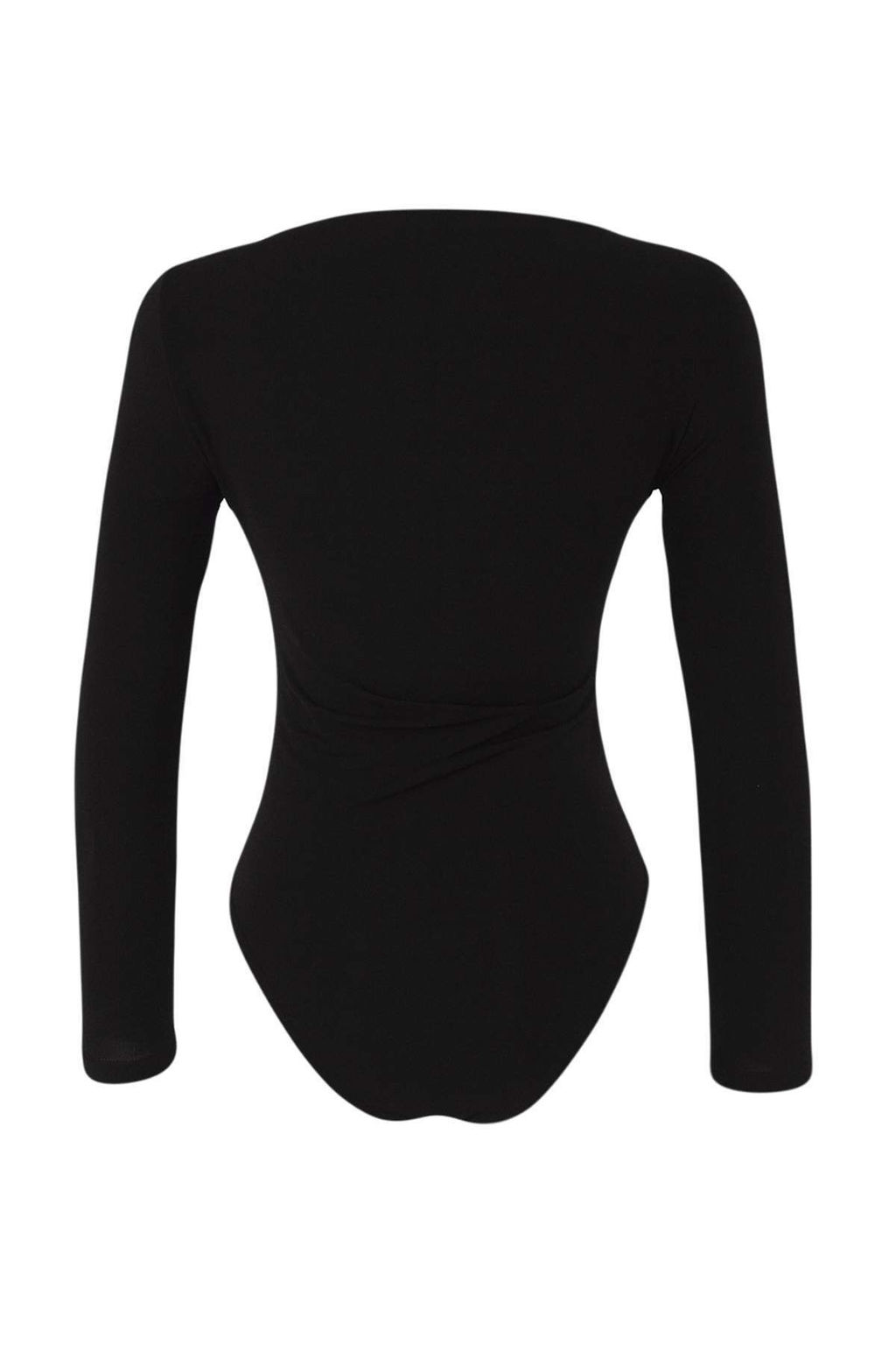 Siyah Gold Aksesuar Detayl? Kay?k Yaka Orme Body TPRAW26BD00014 - Trendyolmilla фото 6