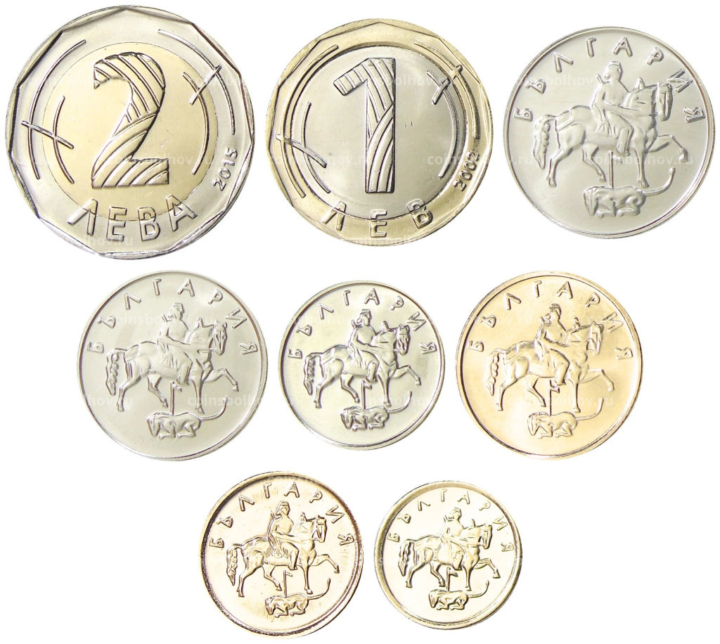 Набор из 8 монет Болгария