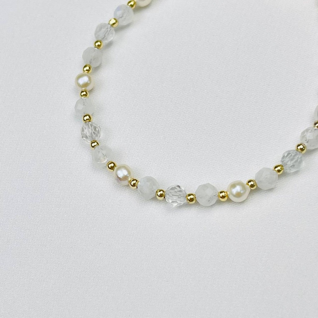 Браслет для Рака из Топаза,Лунного камня и Жемчуга - Радуга самоцветов фото 3