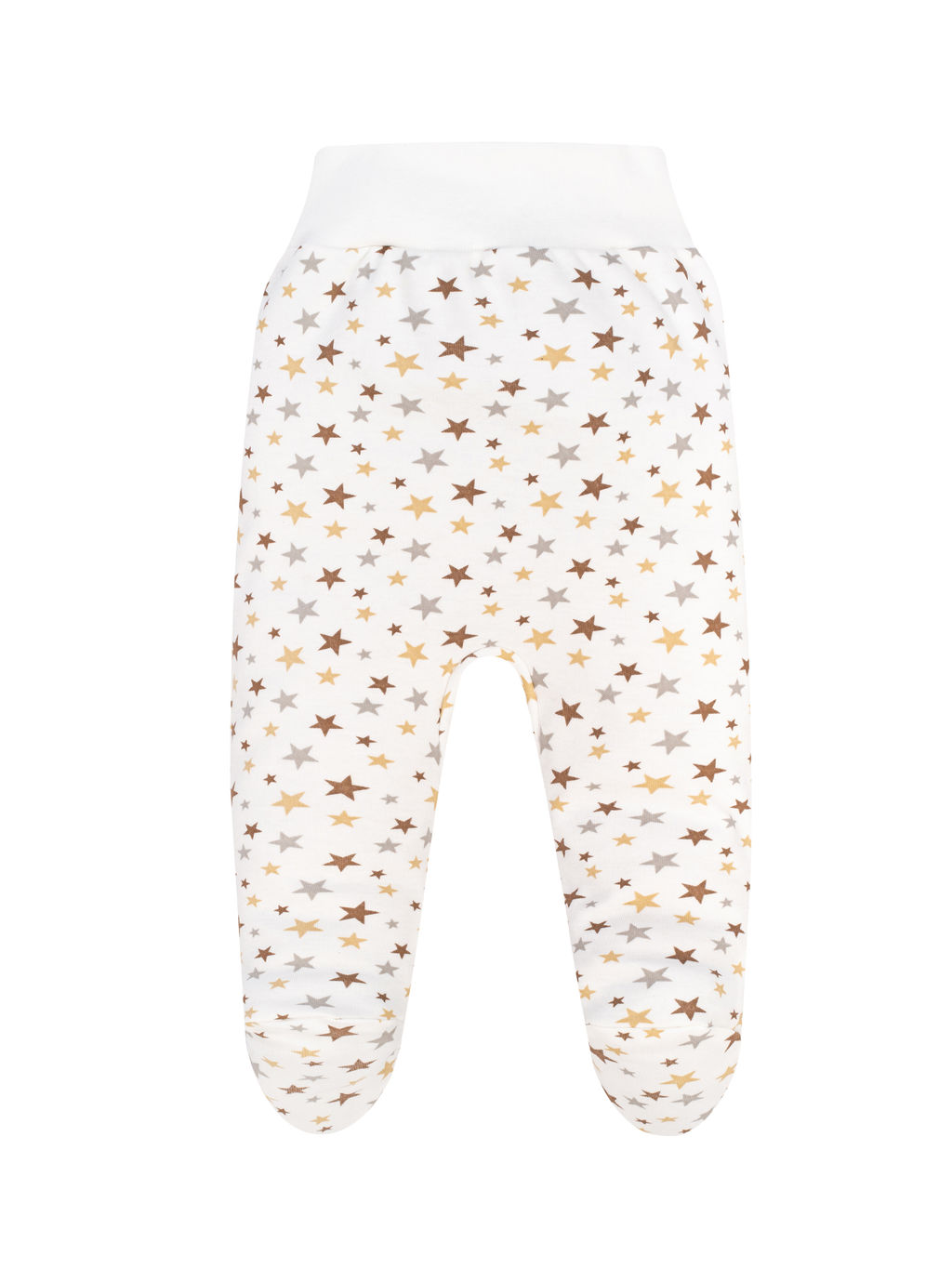 Ползунки короткие молочные бежевые звезды