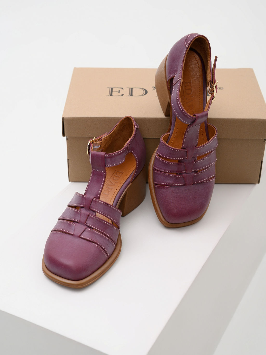 Босоножки 5036.23663bе.Вакса бордо+коричневый