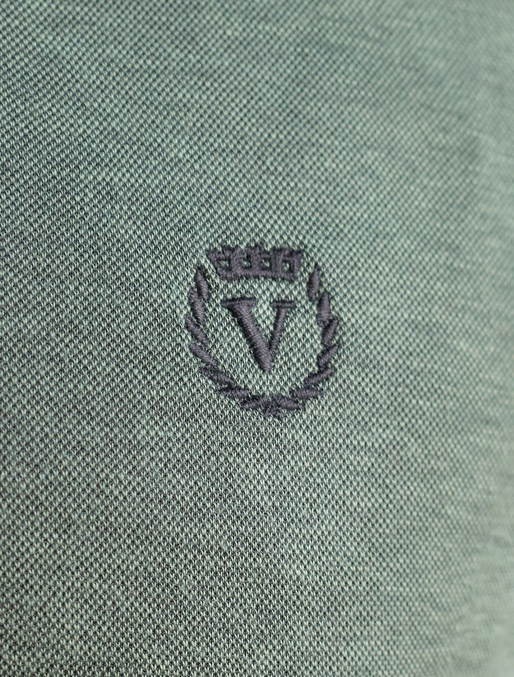 Джемпер хенли из полотна пике с меланжевым плетением с эластаном - Vilatte фото 4