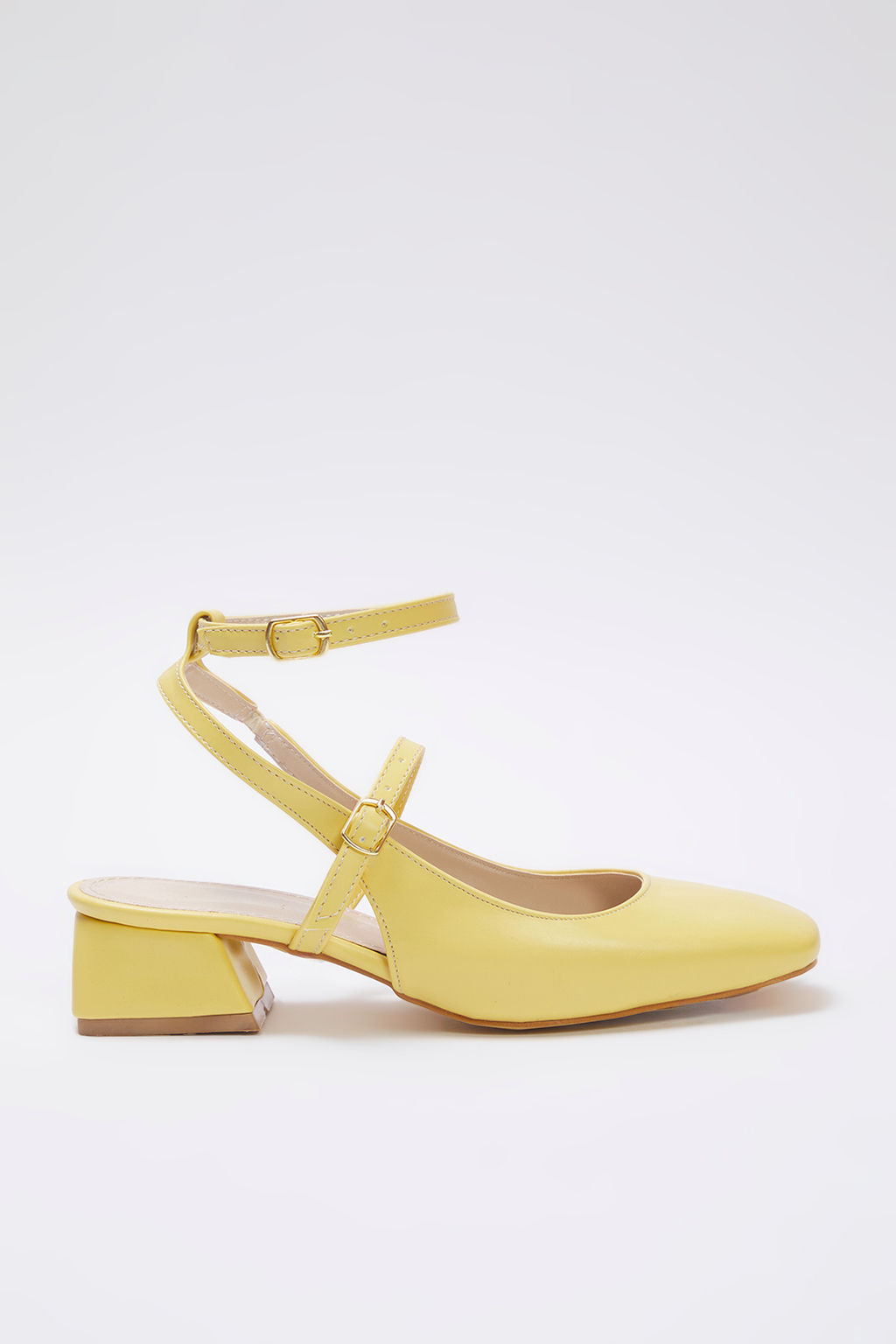 Trendyol Shoes Bej Mary Jane Bilekten Bagl? Kare Burun Kad?n Topuklu Ayakkab? TAKSS24TO00009 - Trendyolmilla фото 5