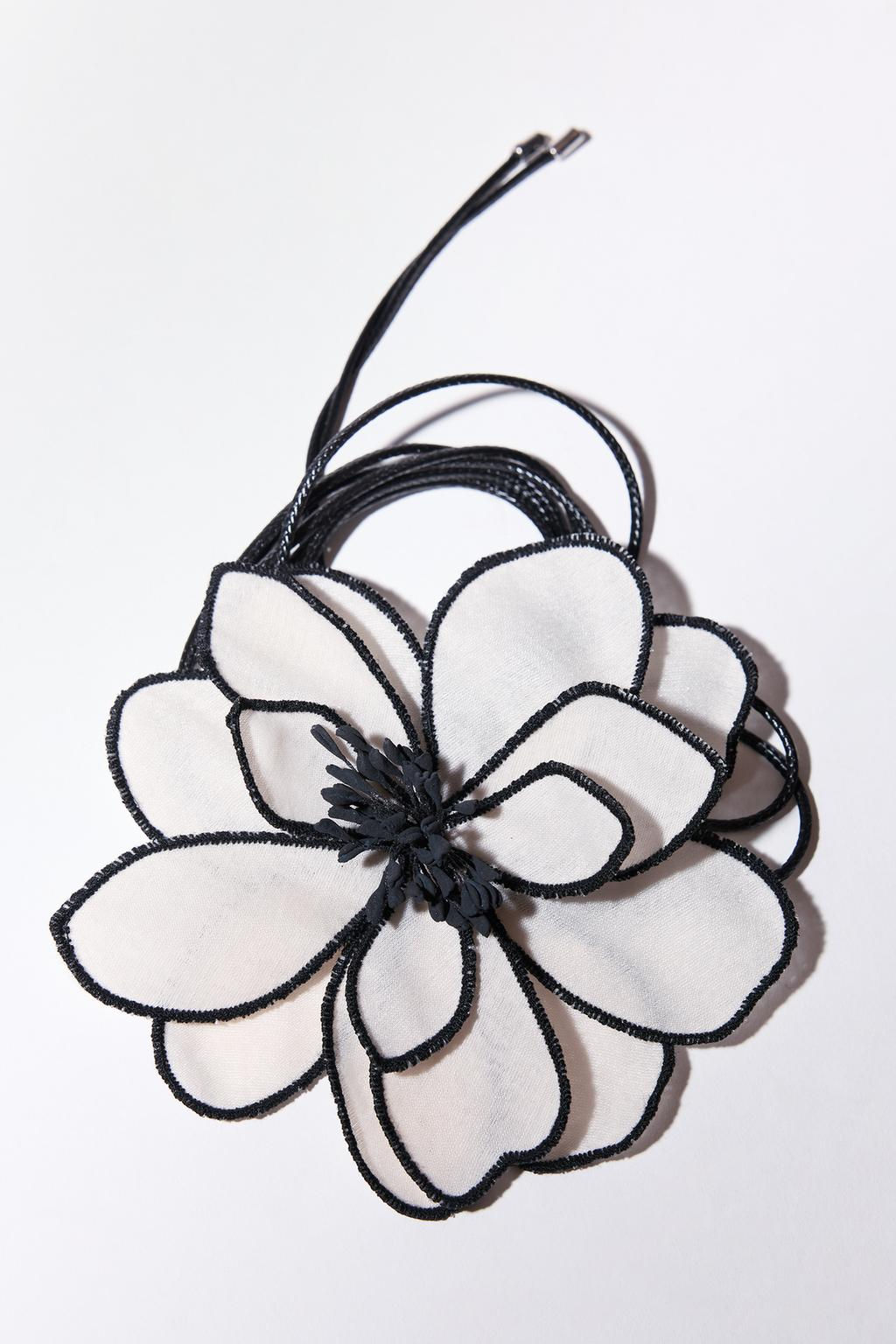 CORD NECKLACE WITH FLOWER - Zara фото 8